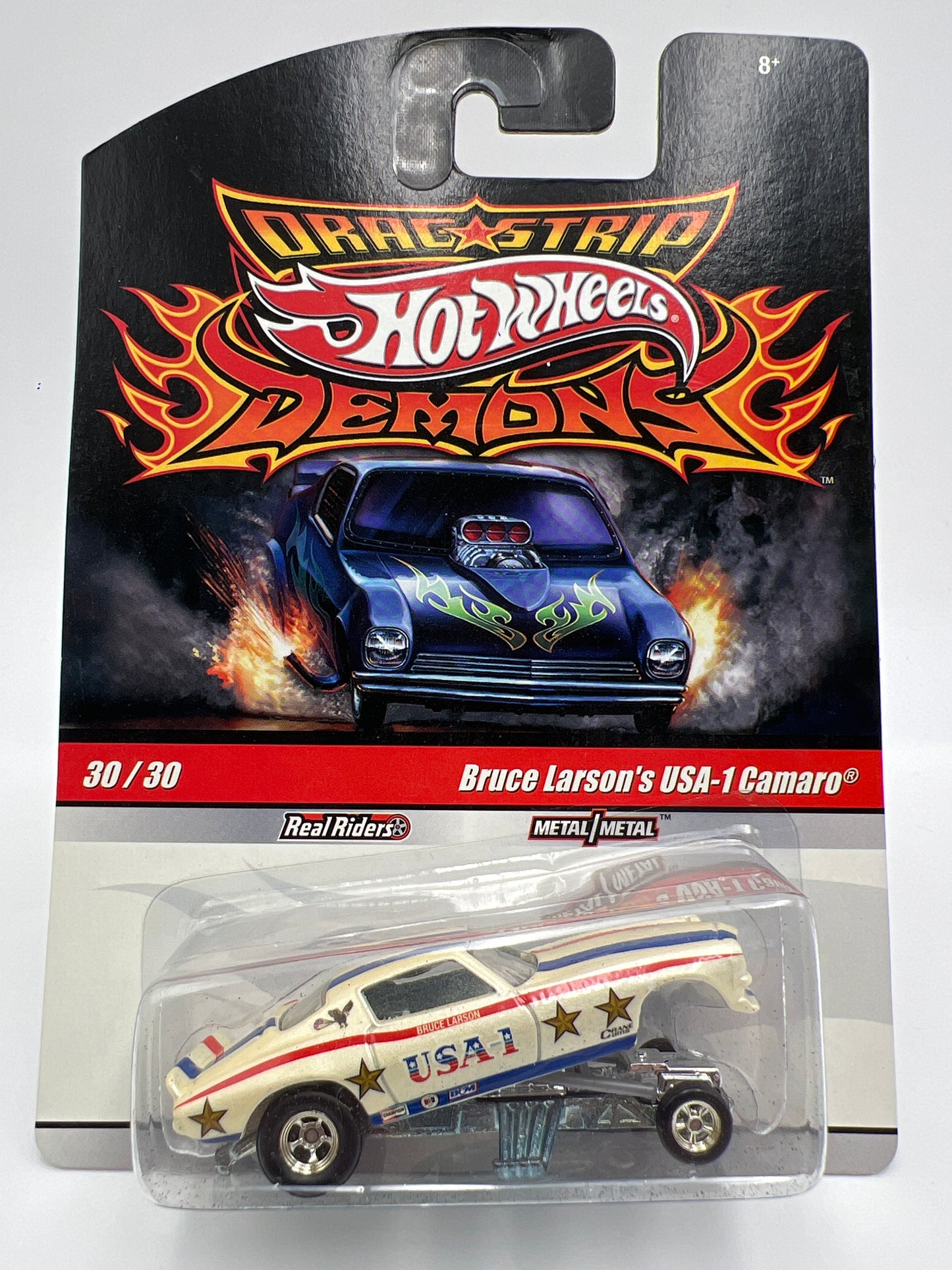 Hot Wheels Drag Strip Demons #30 Bruce Larsons USA-1 Camaro W/Protector