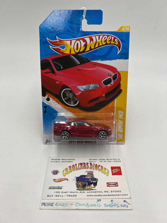 2011 Hot Wheels New Models #26 10 BMW M3 Red SR