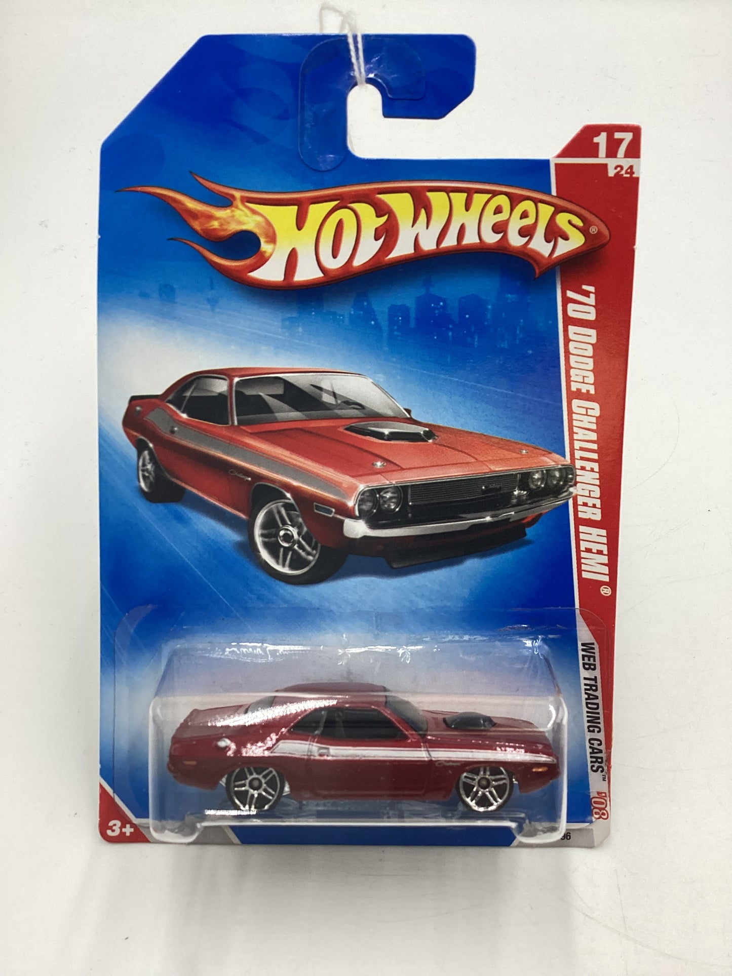 2008 Hot Wheels Web Trading Cars #93 Dodge Challenger Hemi Red 44B