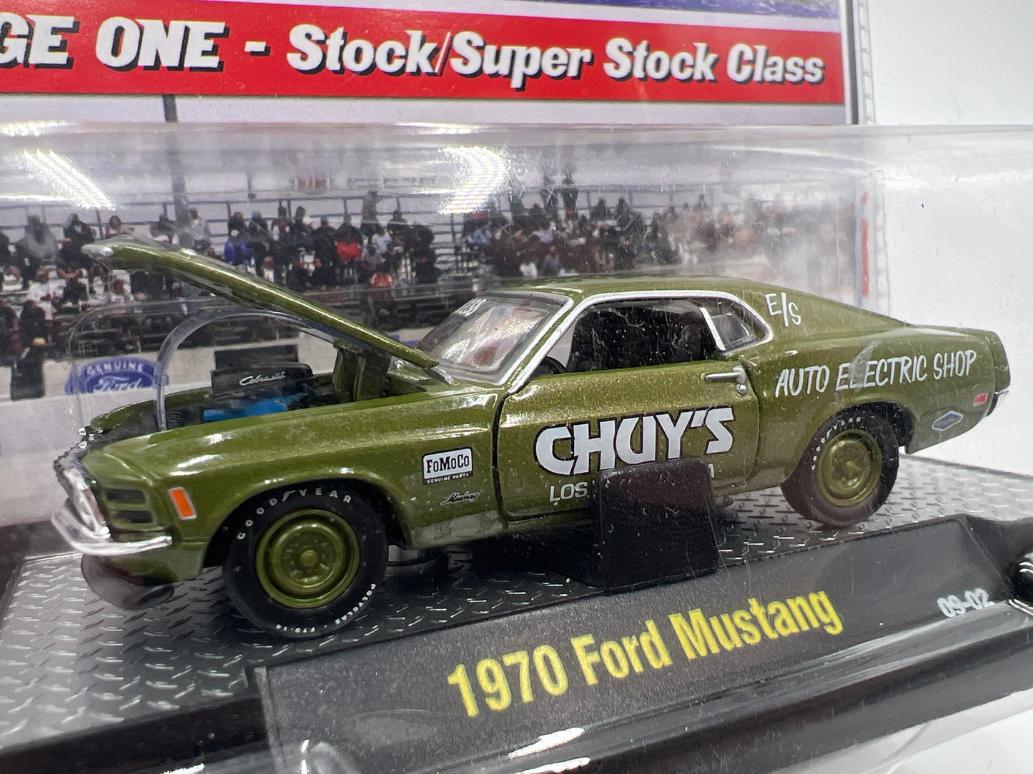 M2 Machines Auto-Drags 1970 Ford Mustang Green 09-02 188D