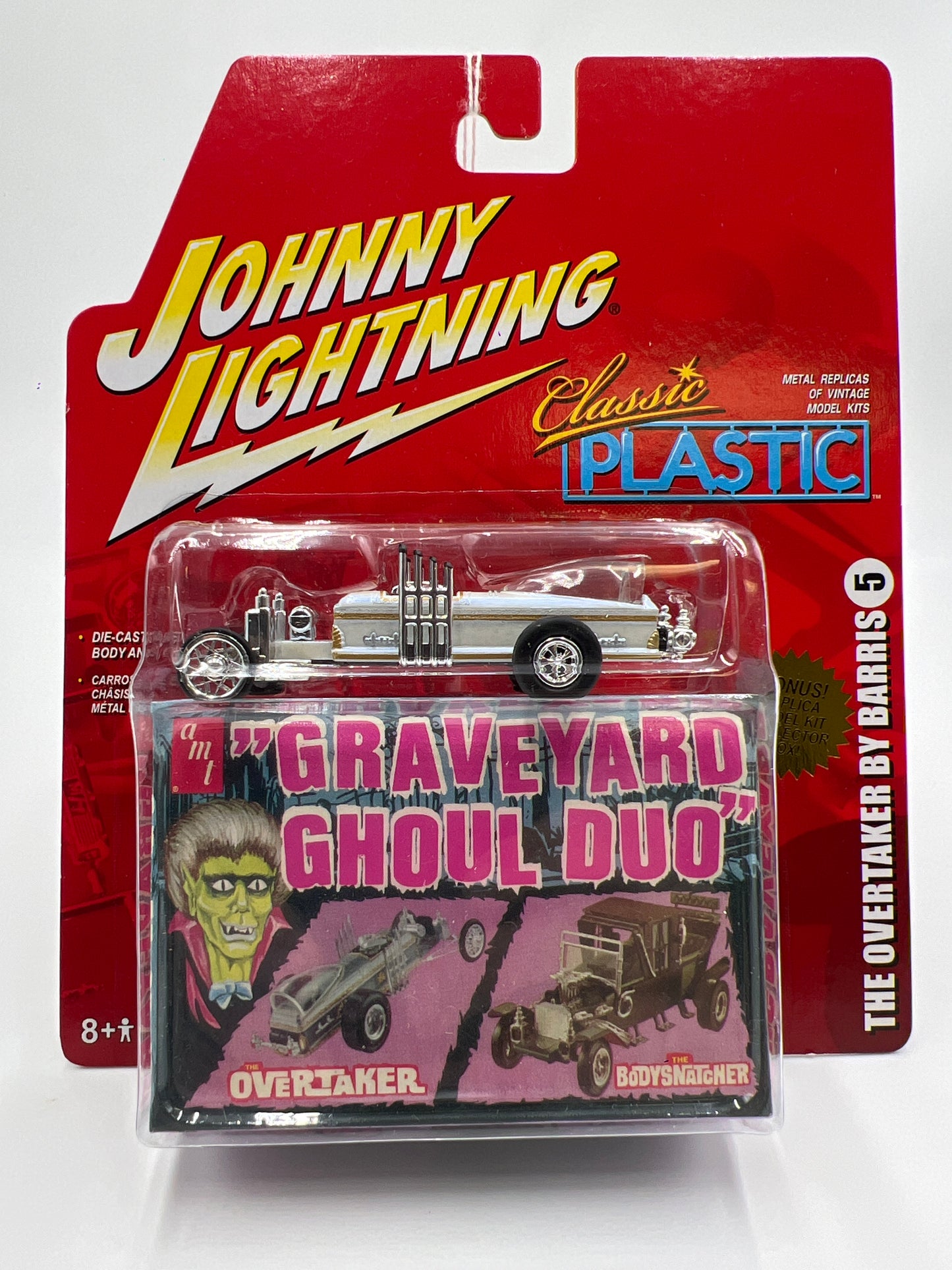 Johnny Lightning Classic Plastic #5 The Overtaker By Barris Graveyard Ghoul Duo White Lightning Chase VHTF