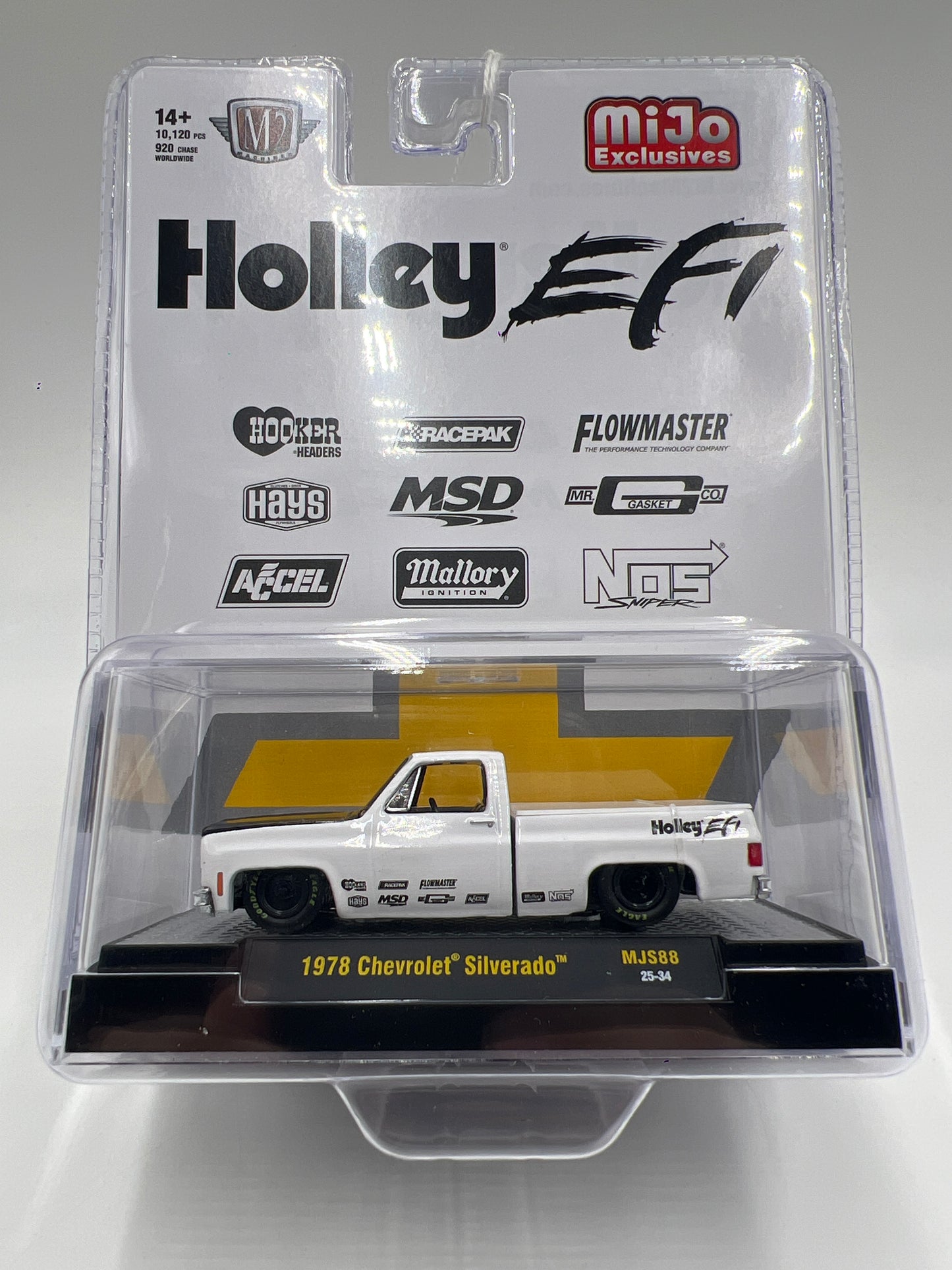 M2 Machines MiJo Exclusives 1978 Chevrolet Silverado Holley EFI White MJS88 200A