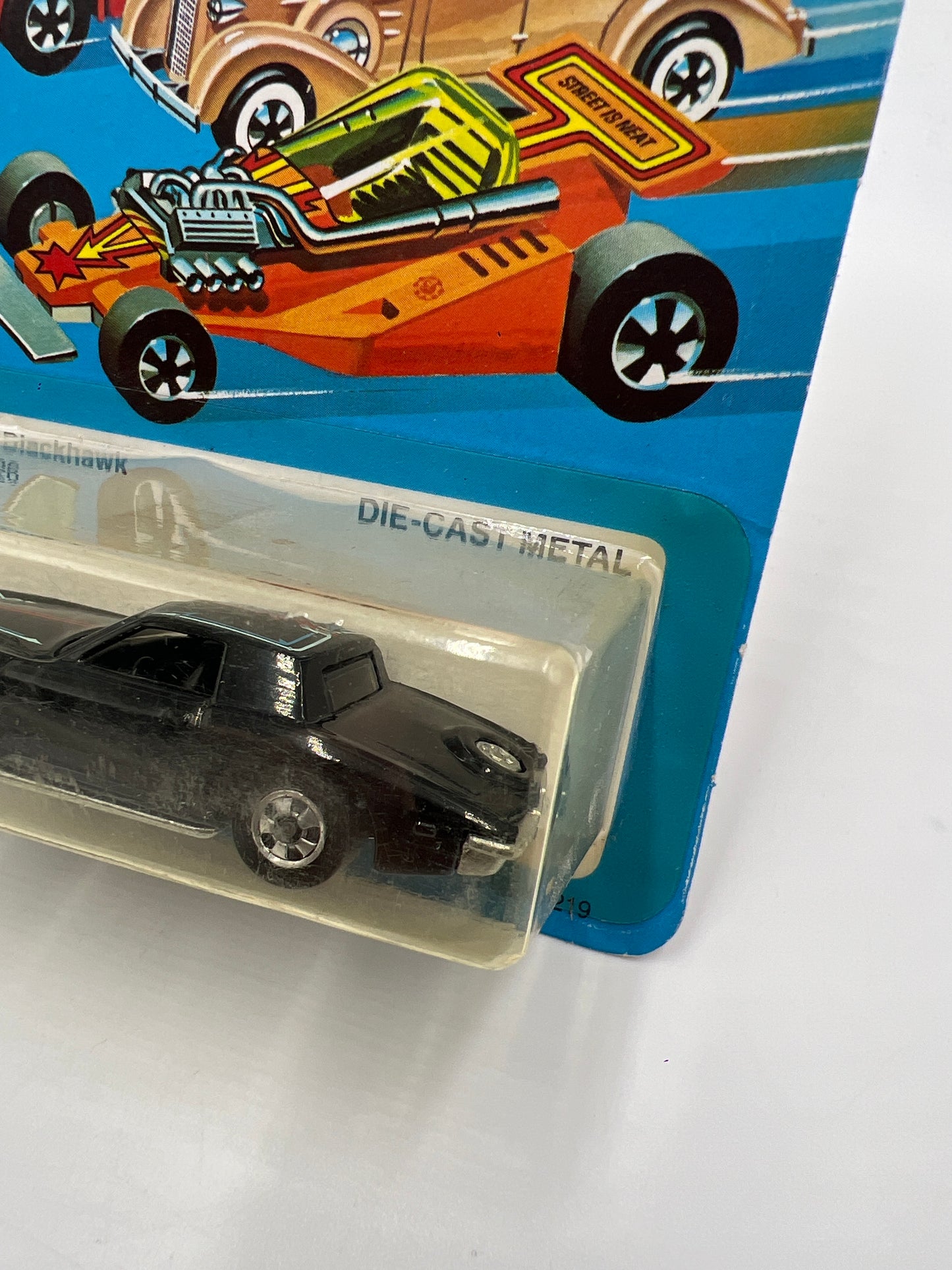 Hot Wheels Original 1982 #1126 Stutz Blackhawk Black W/Protector Bad Card #2