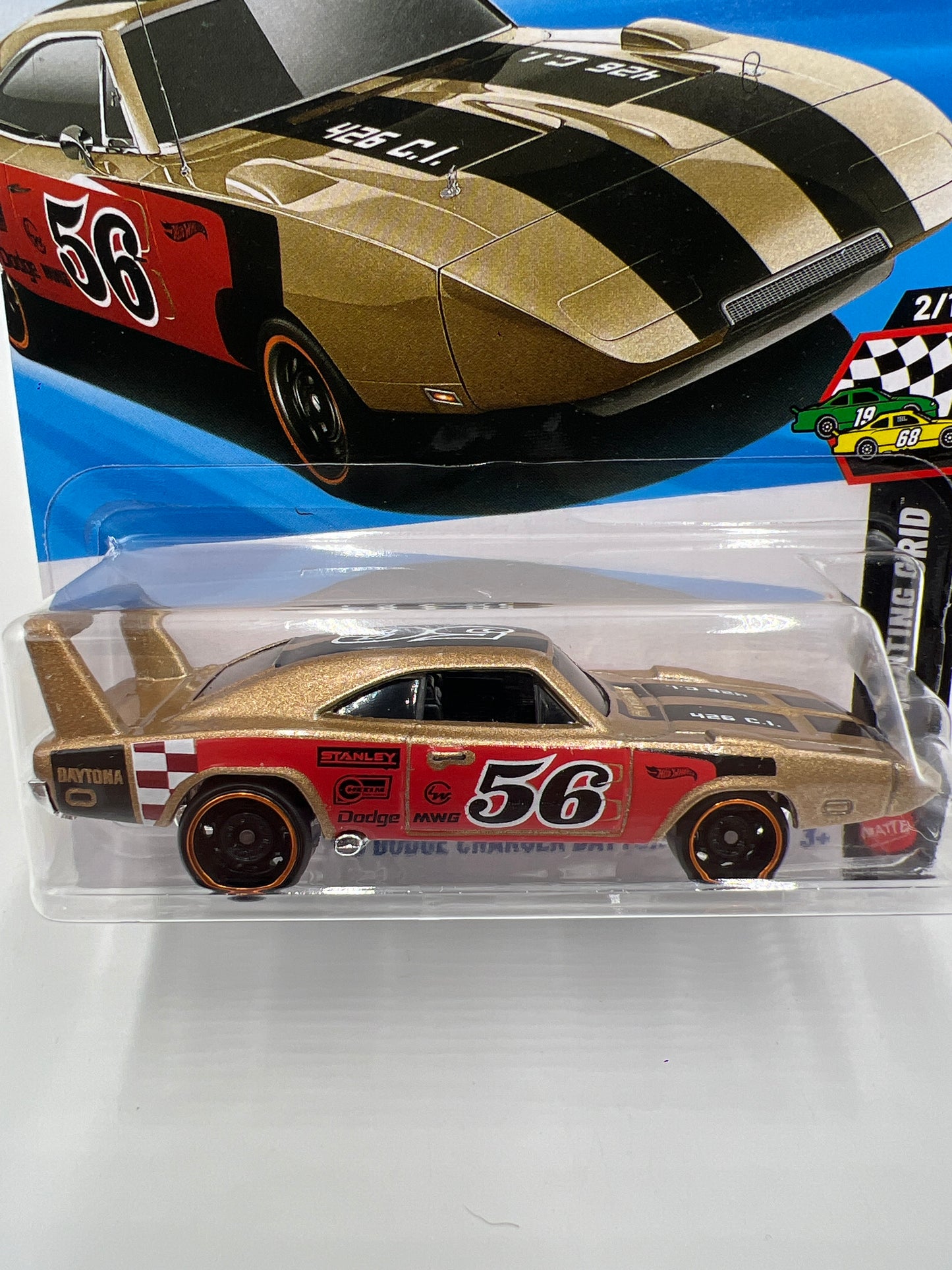 2026 Hot Wheels A Case Starting Grid #23 69 Dodge Charger Daytona Gold/Red 58F