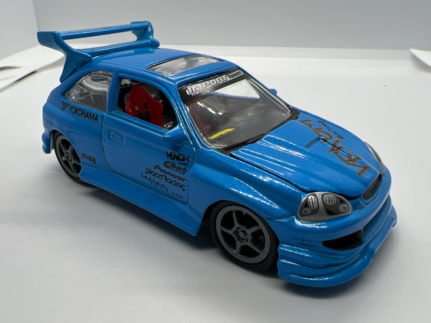 Muscle Machines 1/64 Import Tuners 2000 Honda Civic HB Venom Racing Blue Loose