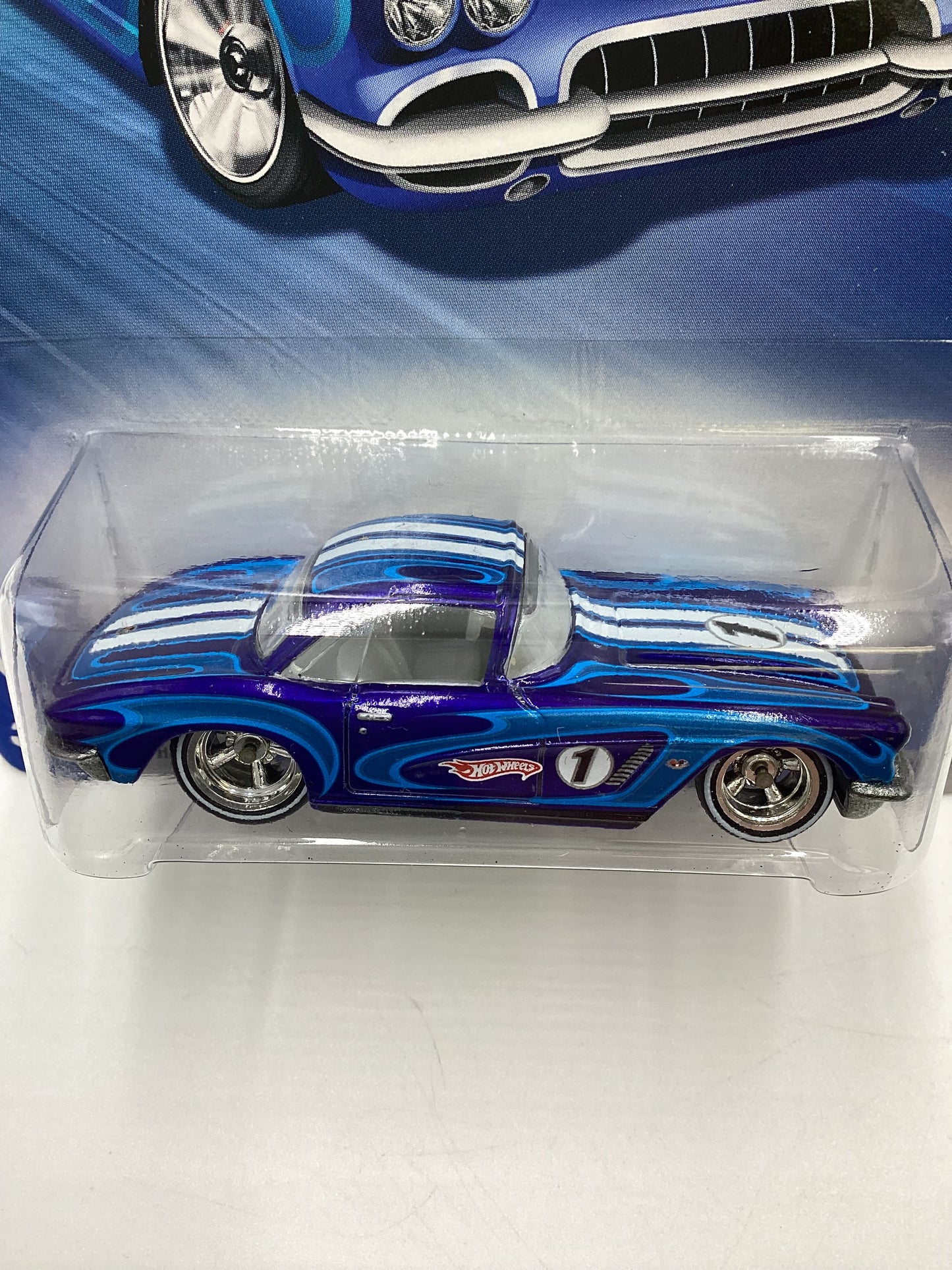 2010 Hot Wheels Collectors Edition #1 62 Corvette Blue with protector