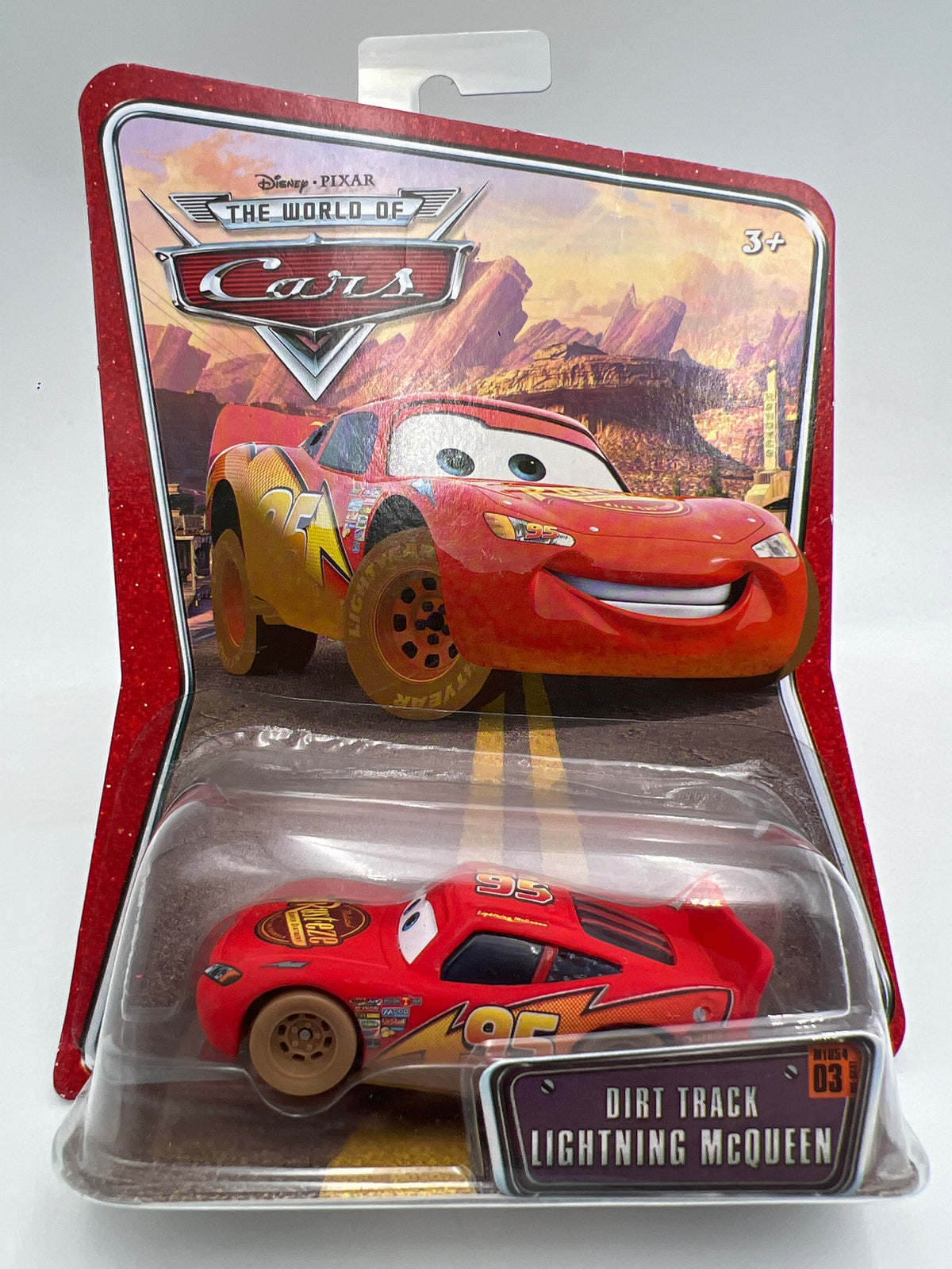 Disney Pixar The World Of Cars #3 Dirt Track Lightning McQueen 142G