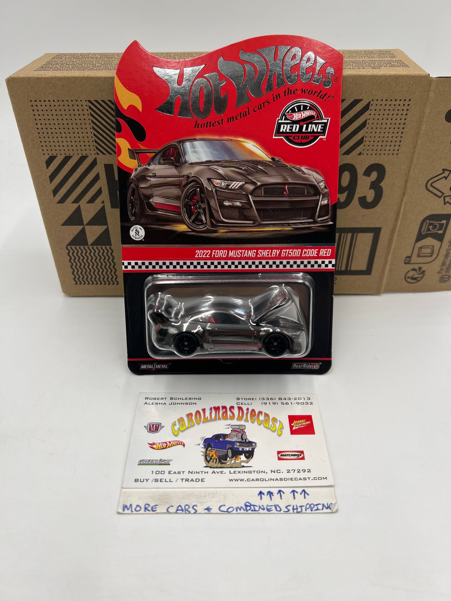 2024 Hot Wheels RLC 2022 Ford Mustang Shelby GT500 Code Red W/Protector and Box