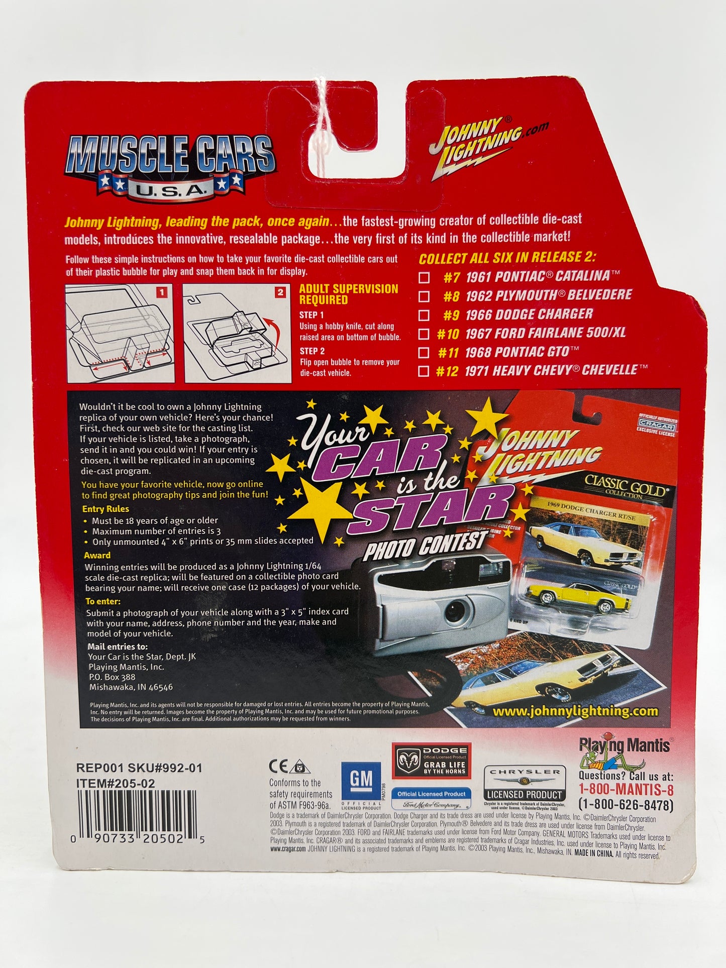 Johnny Lightning Muscle Cars USA #12 1971 Heavy Chevy Chevelle 220A