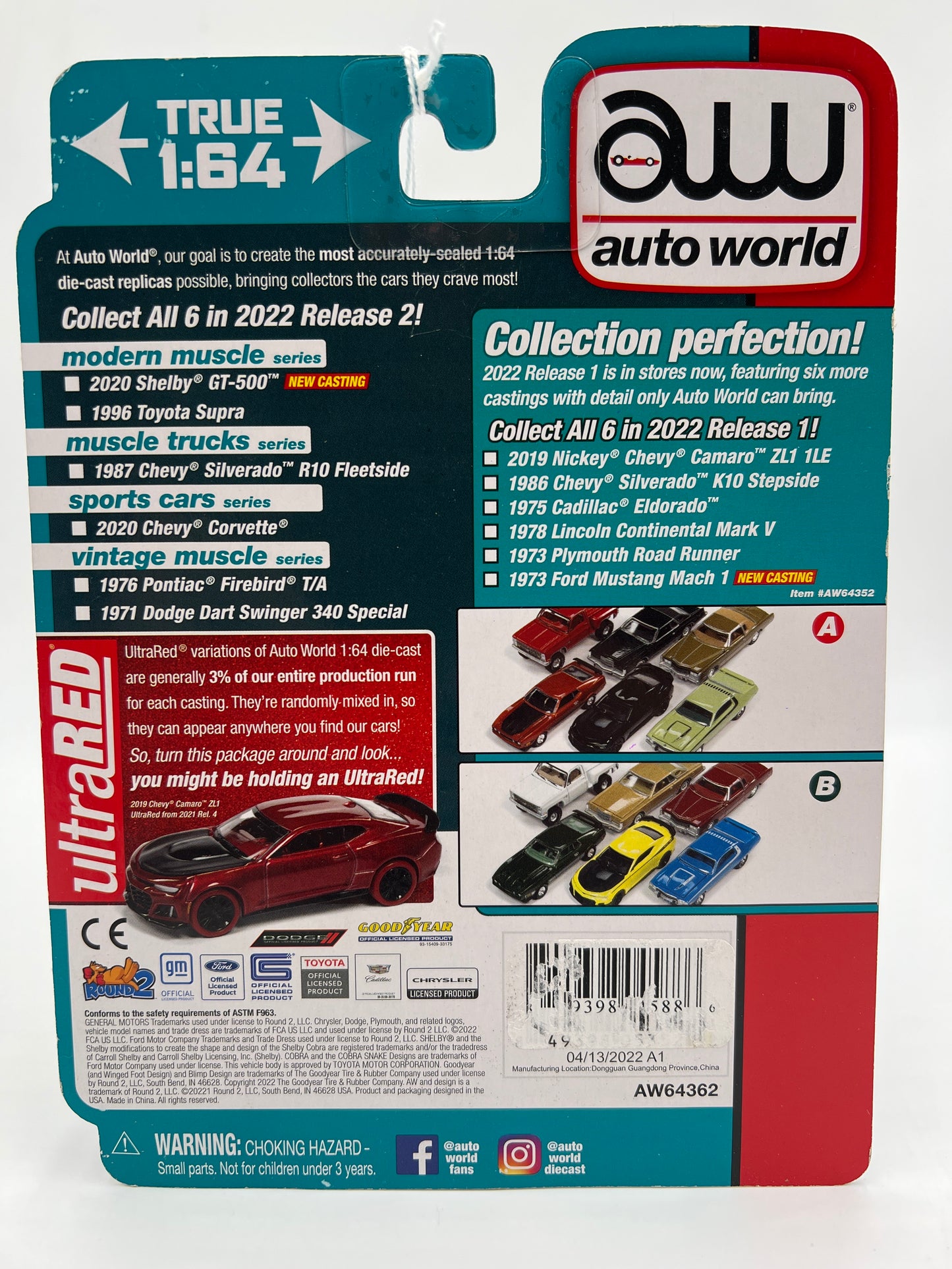 Auto World Muscle Trucks Release 2 Version B 1987 Chevy Silverado R10 Fleetside Gray/Black 182E