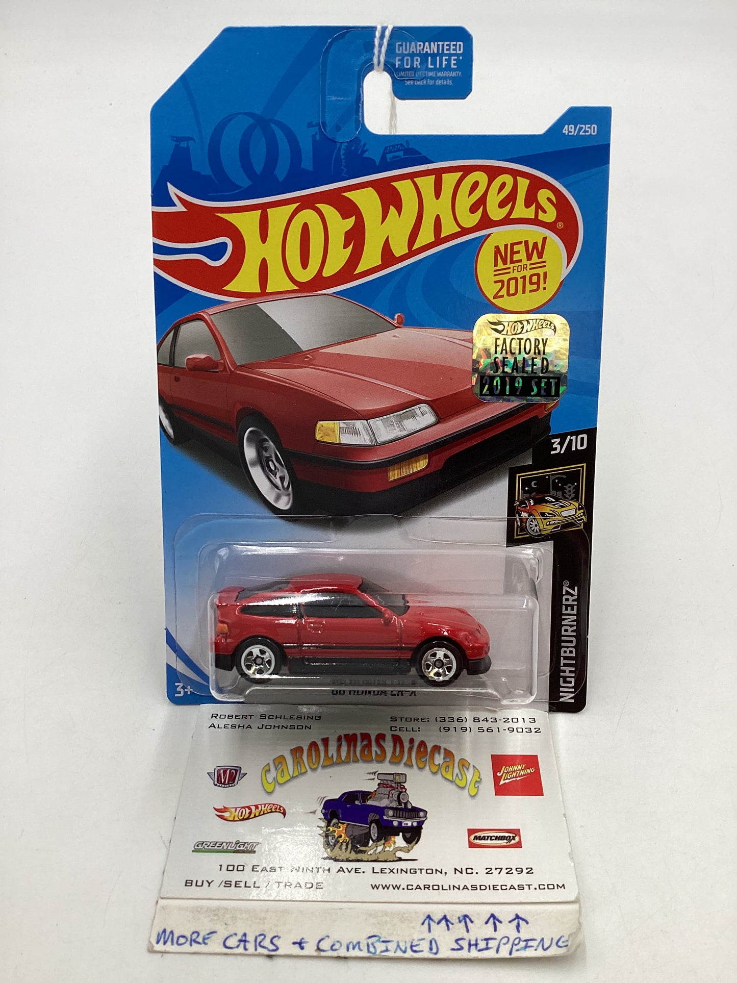 2019 Hot wheels #049 Factory Sealed 88 Honda CR-X 78A