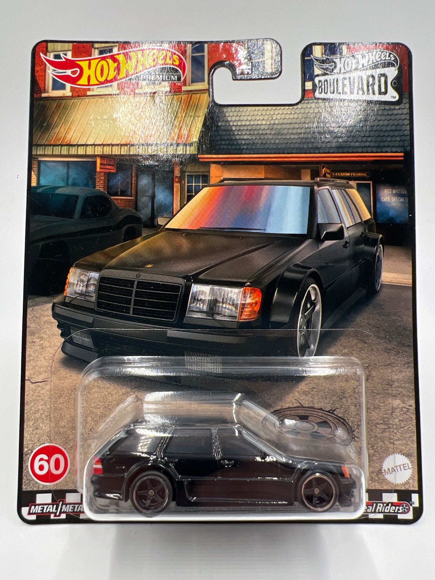 Hot Wheels Premium Boulevard #60 Mercedes-Benz AMG E 36 Estate Special Edition Black W/Protector
