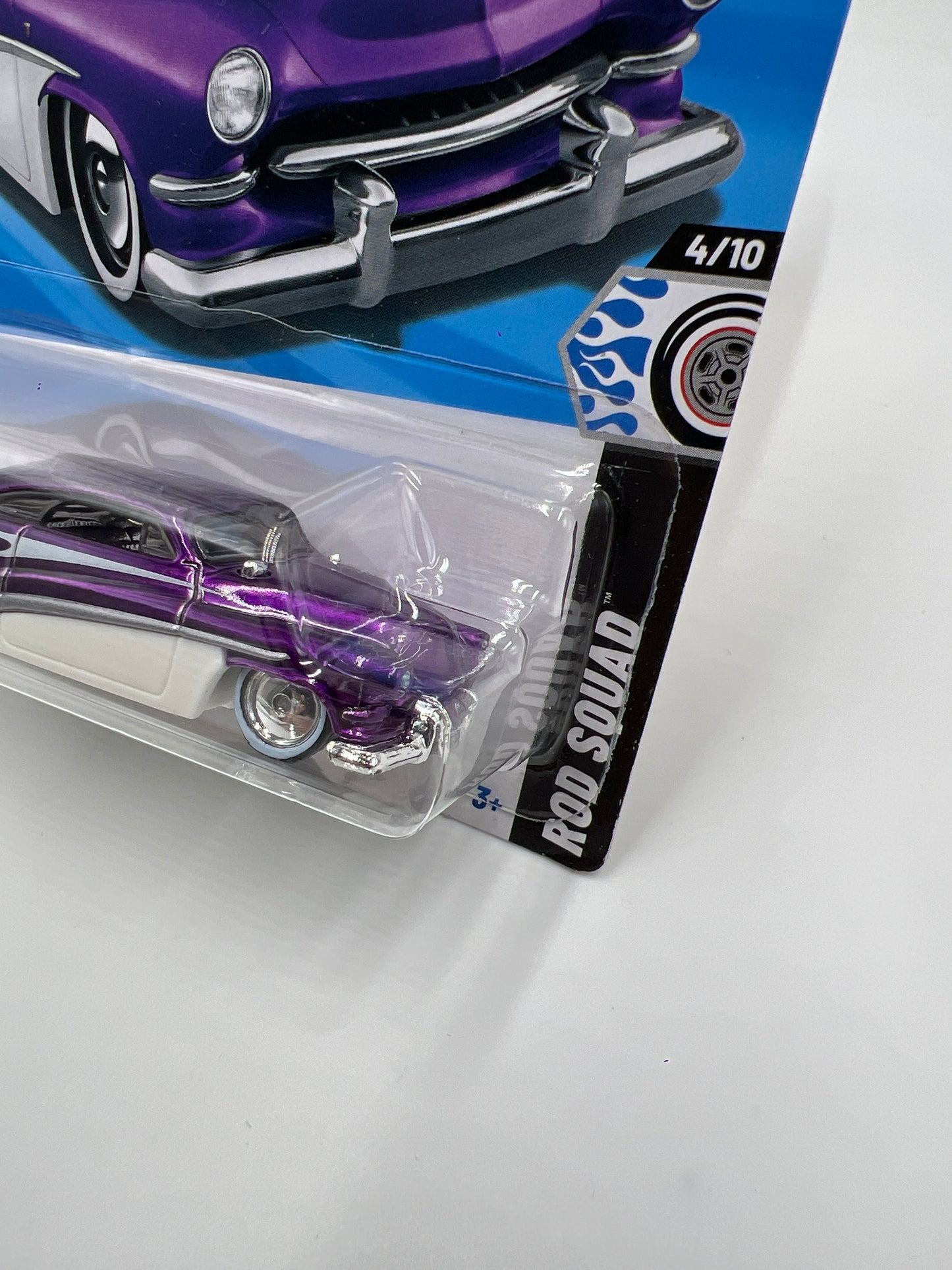 2025 Hot Wheels C Case Super Treasure Hunt #46 Hirohata Merc Purple W/Protector Small Crack In Blister