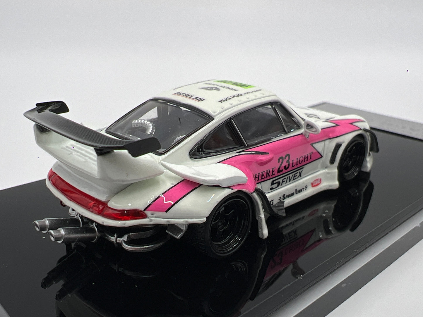 Street Warrior x Ghost Player #000/299 Alt Color Glow In The Dark Porsche 993 RWB White/Pink VHTF See Pics For Glow