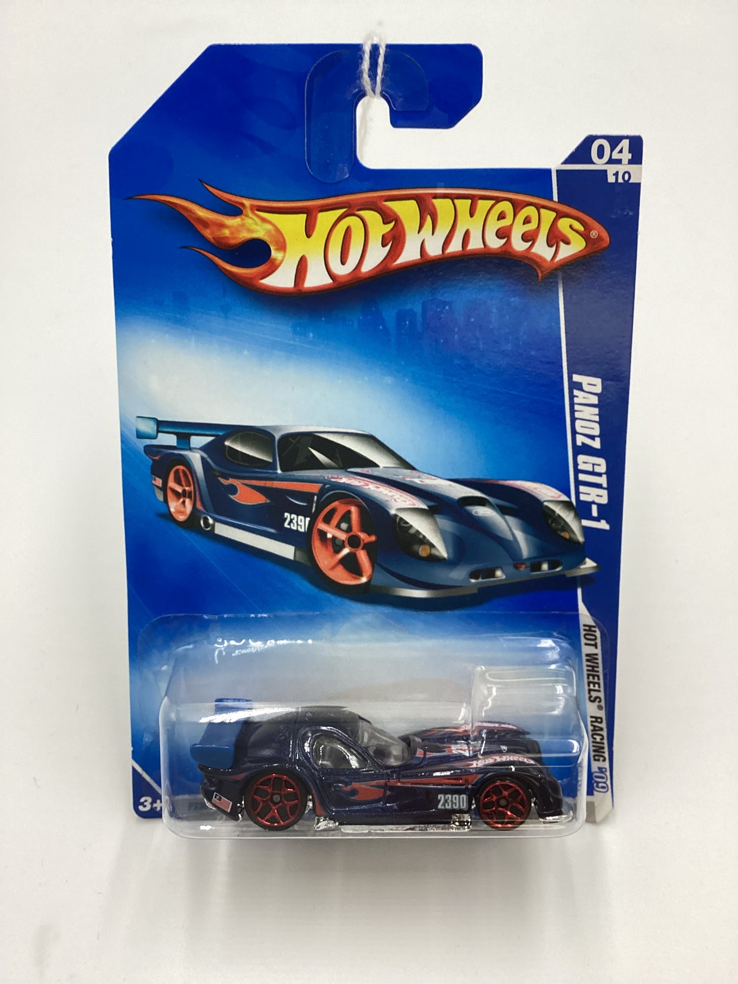 2009 Hot Wheels #070 Panoz GTR-1 Blue Y5 Red Wheels 59B