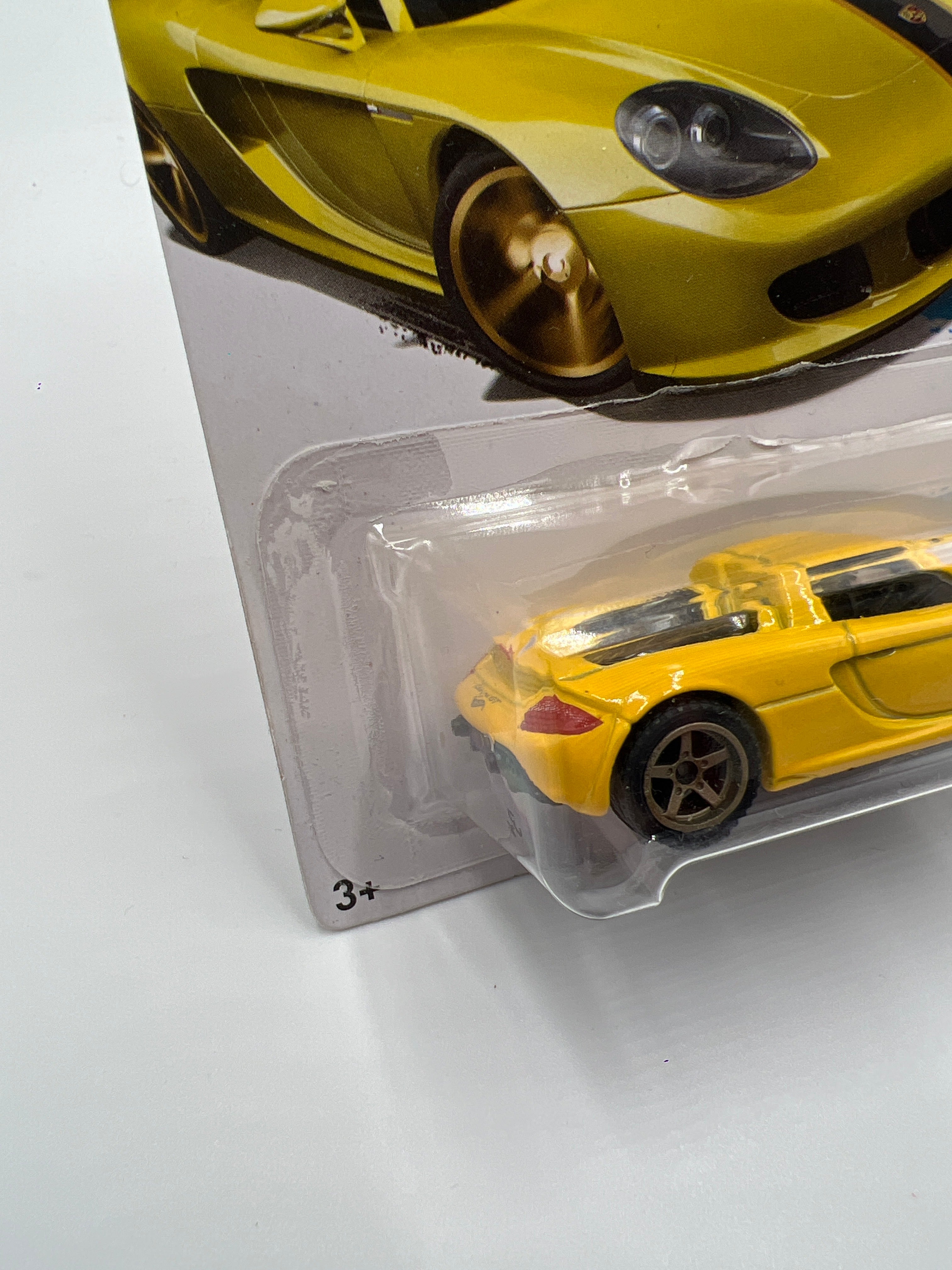 Hot Wheels Porsche Carrera GT Yellow Wheel Swap Custom On Card W