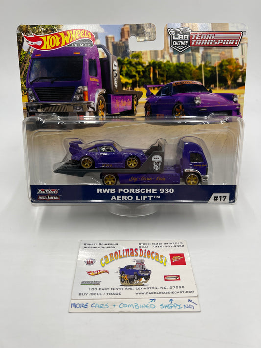 2019 Hot Wheels Team Transport #17 RWB Porsche 930 & Aero Lift Purple W/Protector