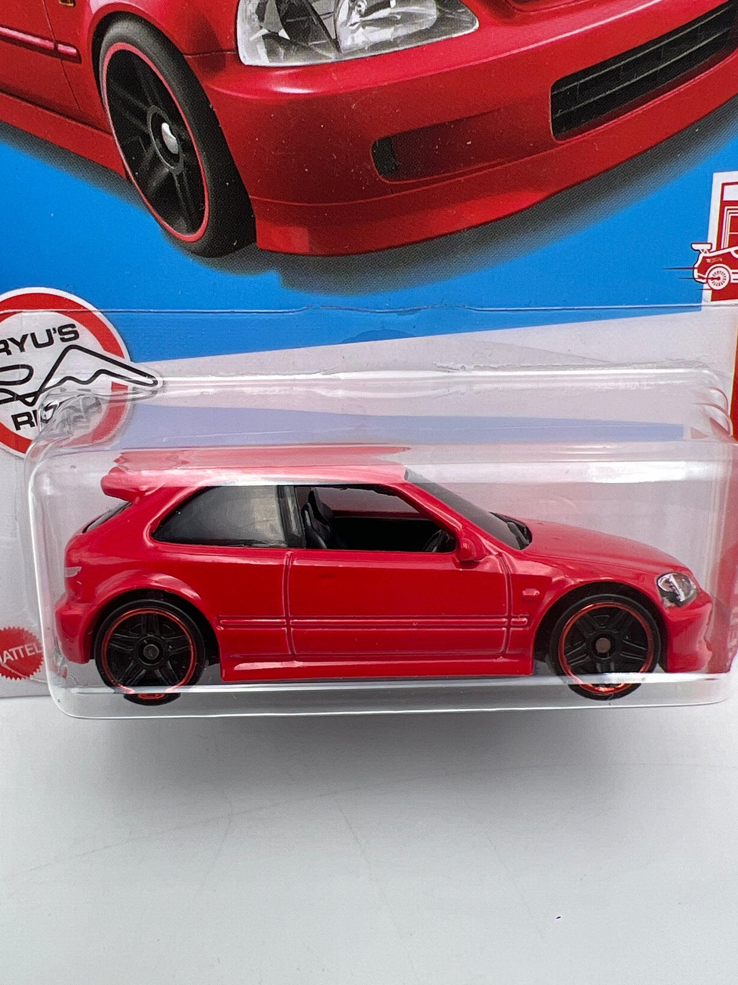 2022 Hot Wheels Target Red Edition #125 99 Honda Civic Type R EK9 W/Protector Cracked Blister