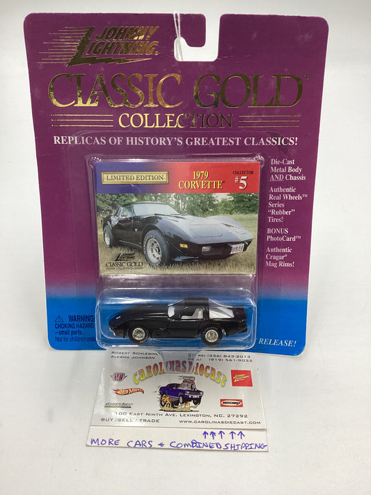 Johnny Lightning Classic Gold Collection #5 1979 Corvette Black