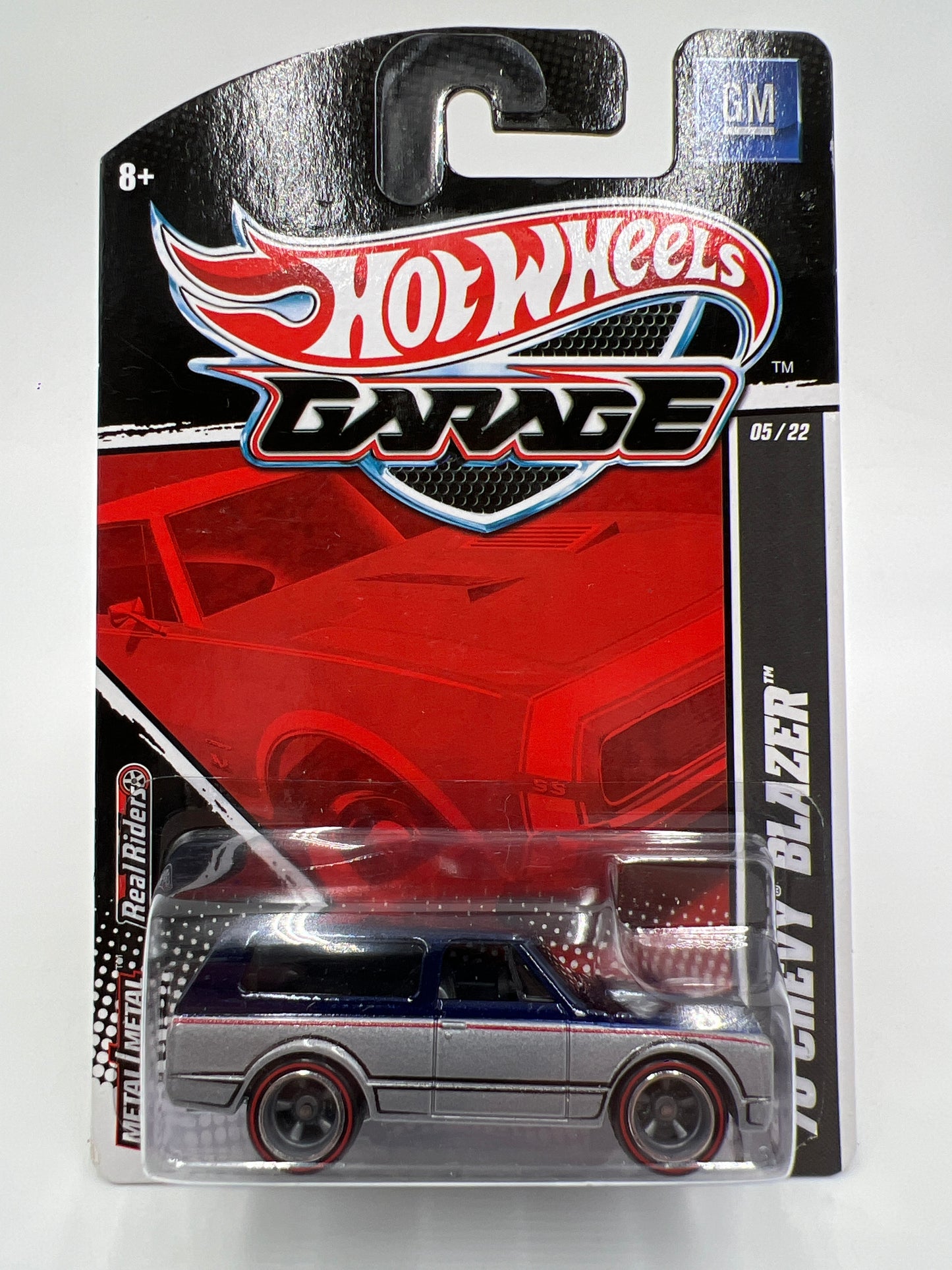 Hot Wheels Premium Garage GM Series #5 70 Chevy Blazer Silver/Blue W/Protector