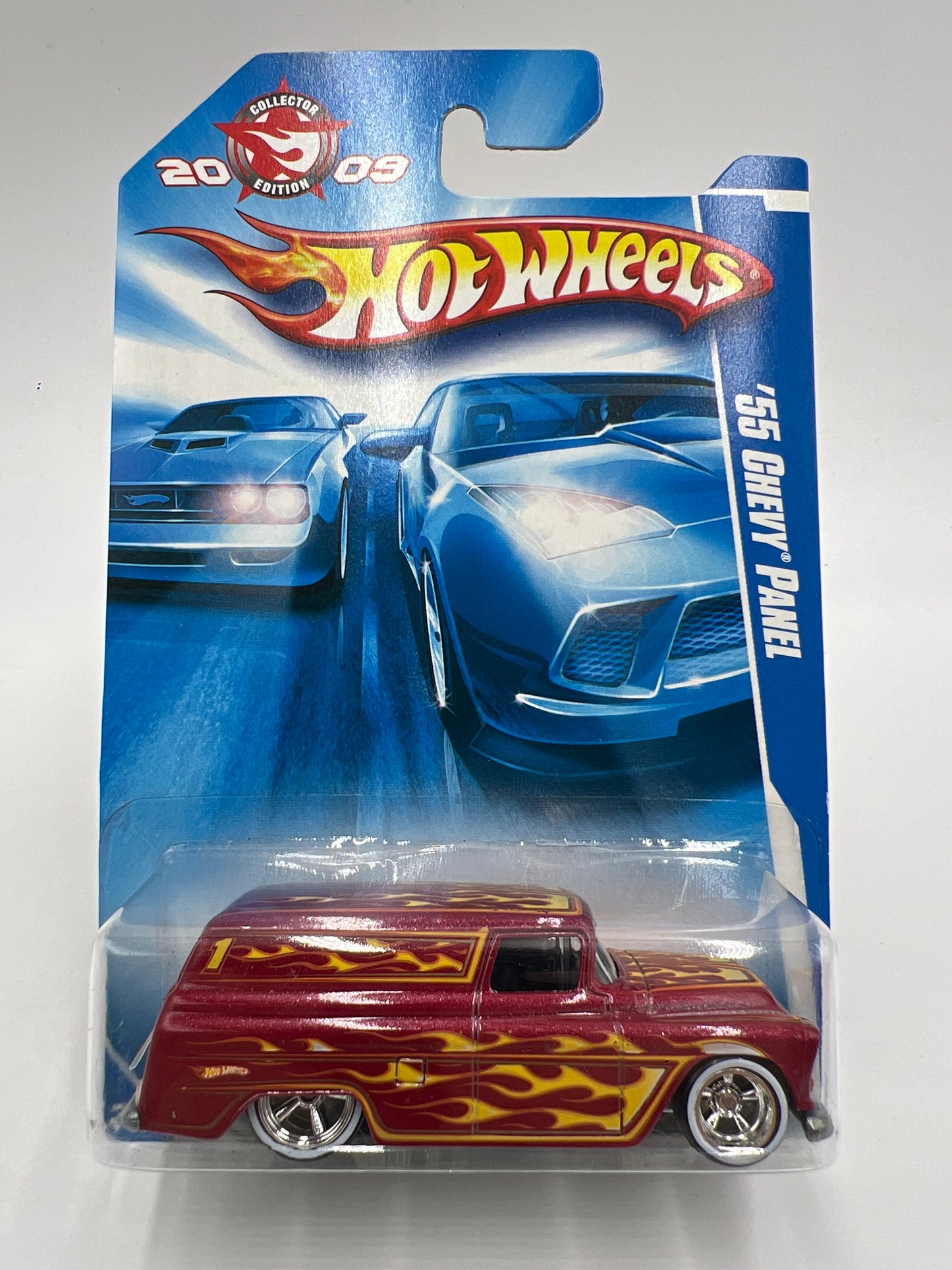 2009 Hot Wheels Kmart Mail In Promo #1 55 Chevy Panel Red W/Protector