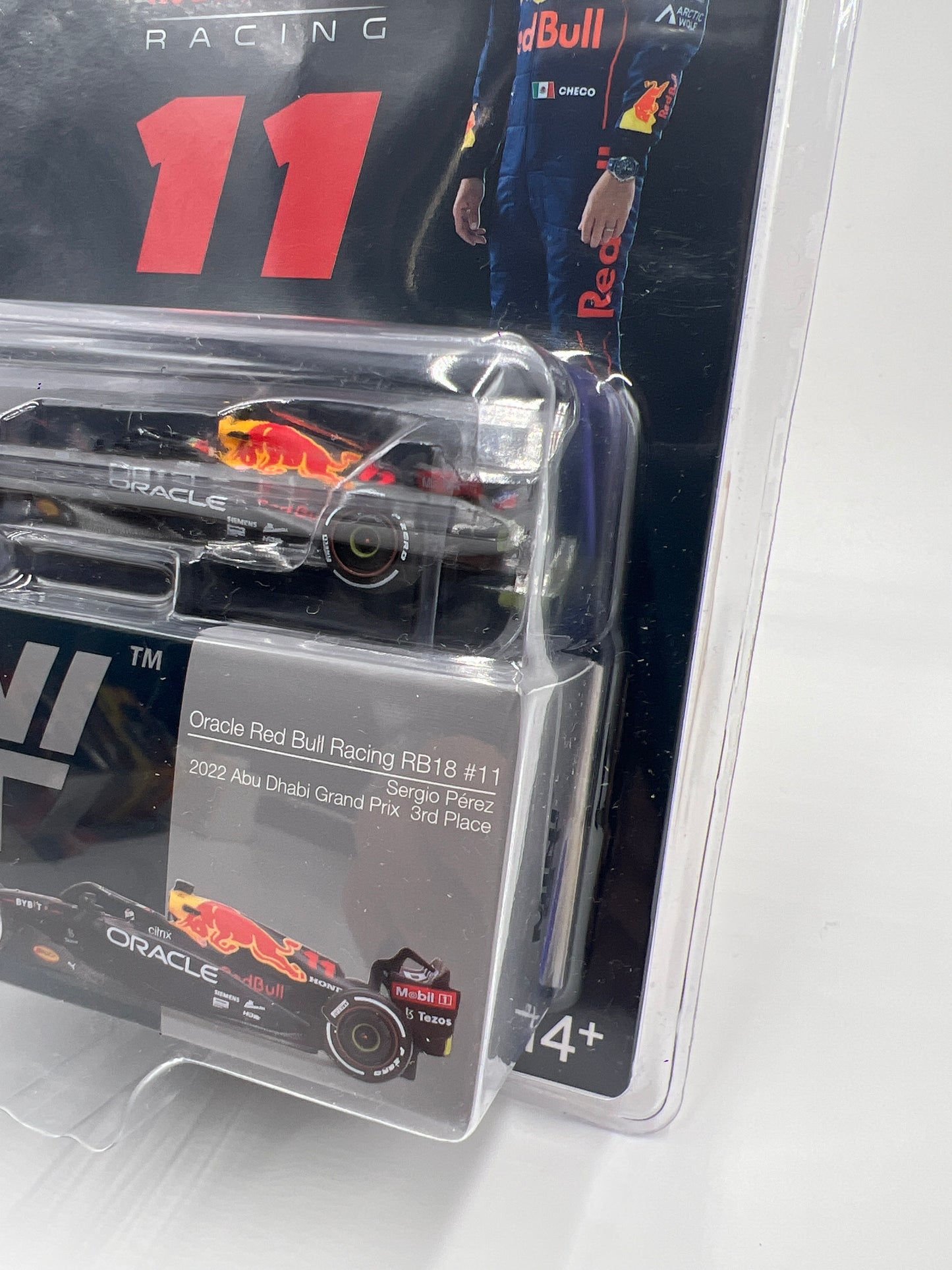 Mini GT Oracle Red Bull Racing #538 RB18 #11 Sergio Perez 2022 3rd Place Formula 1