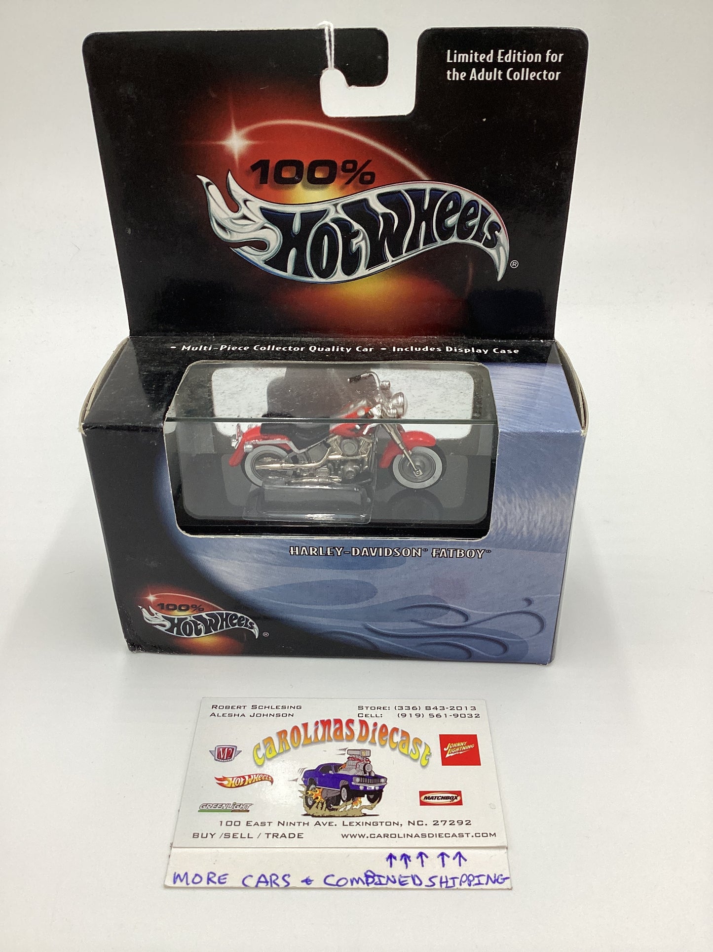 Hot Wheels Black Box 100% Harley-Davidson Fatboy Red #2