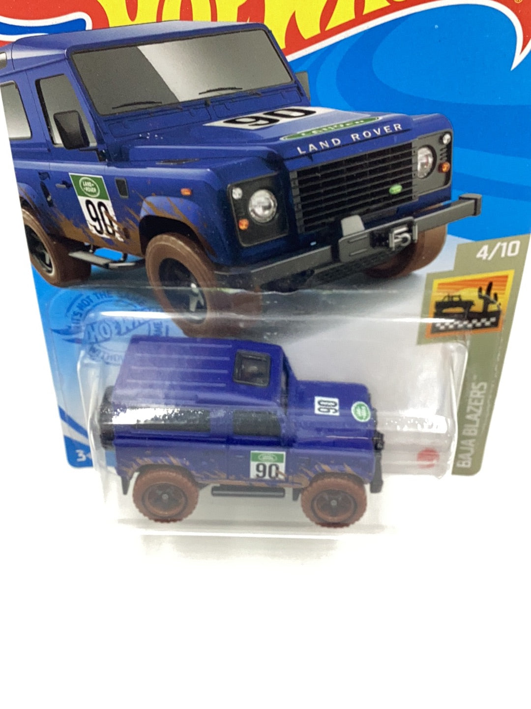 2021 hot wheels #32 Land Rover Defender 90 Blue 63E