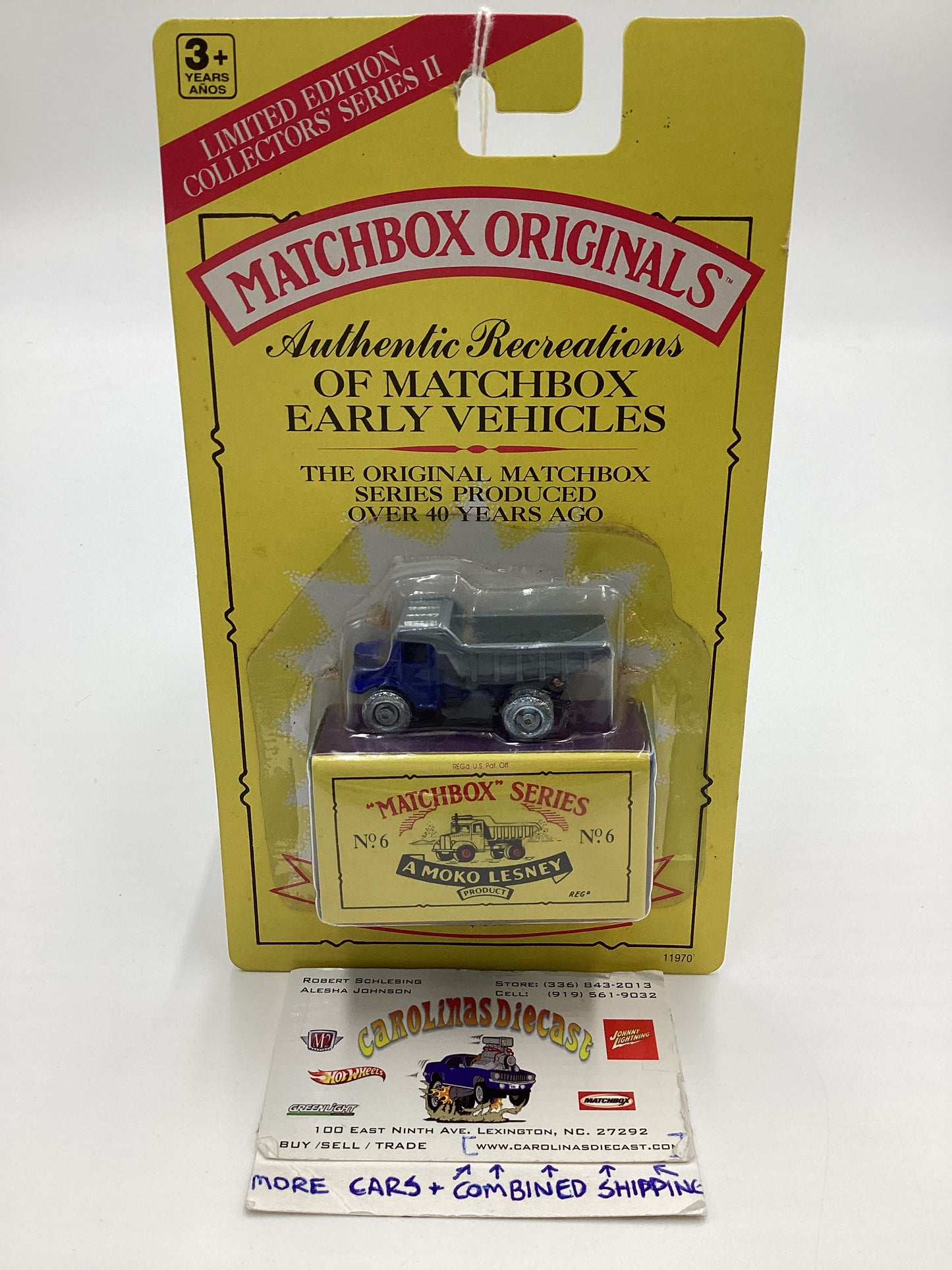 1992 Matchbox Originals No. 6 Euclid Dump Truck Blue (SR)