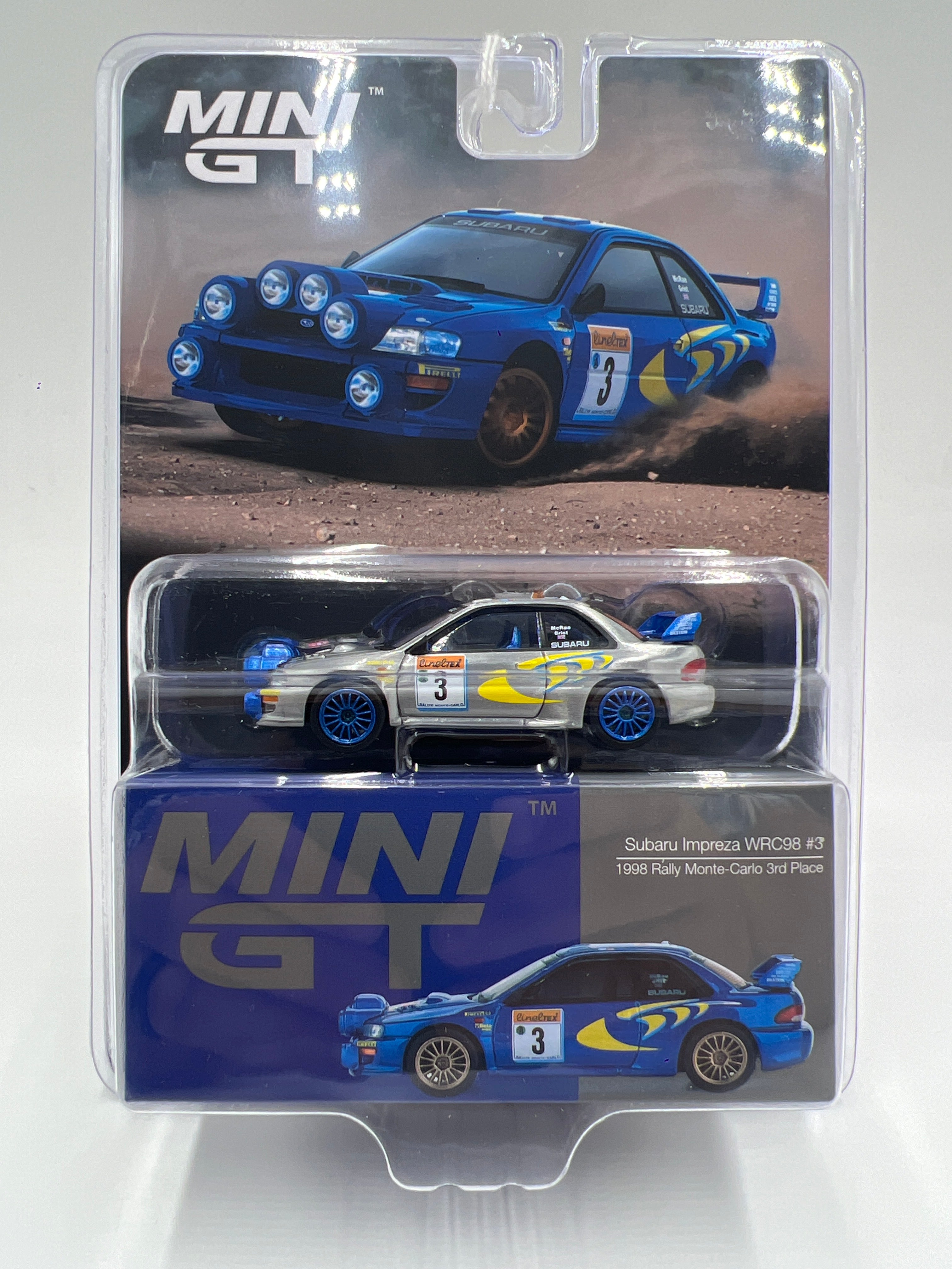 Mini GT #975 CHASE Subaru Impreza WRC98 #3 1998 Rally Monte-Carlo