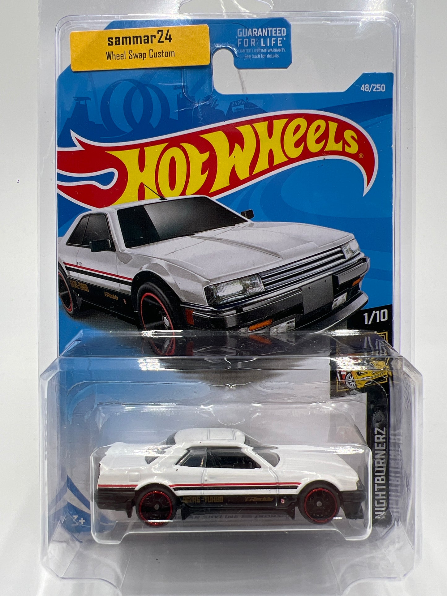 Hot Wheels Nissan Skyline RS KDR30 White Wheel Swap Custom On Card W/Protector SR