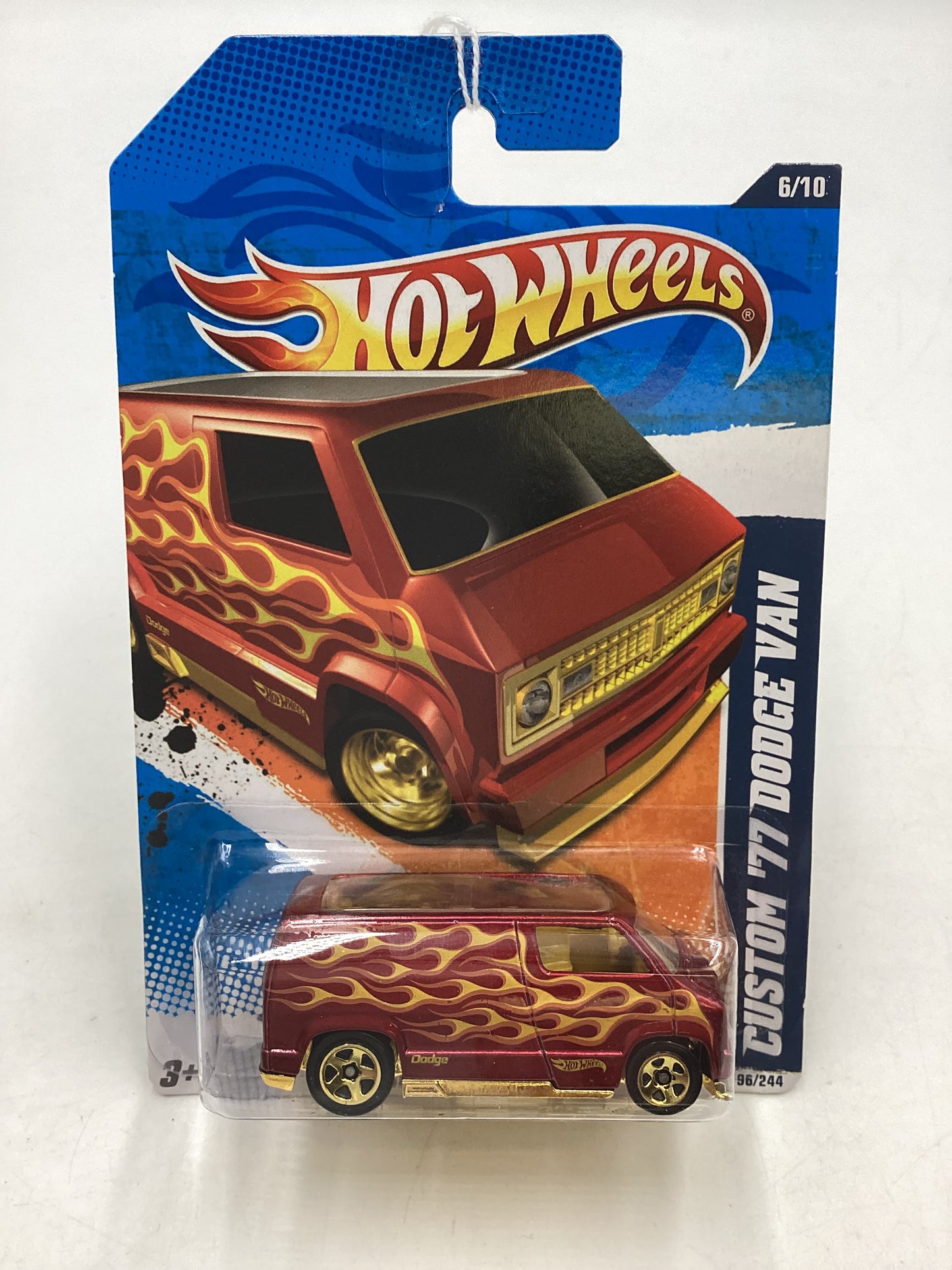 2011 Hot Wheels #96 Custom 77 Dodge Van Red