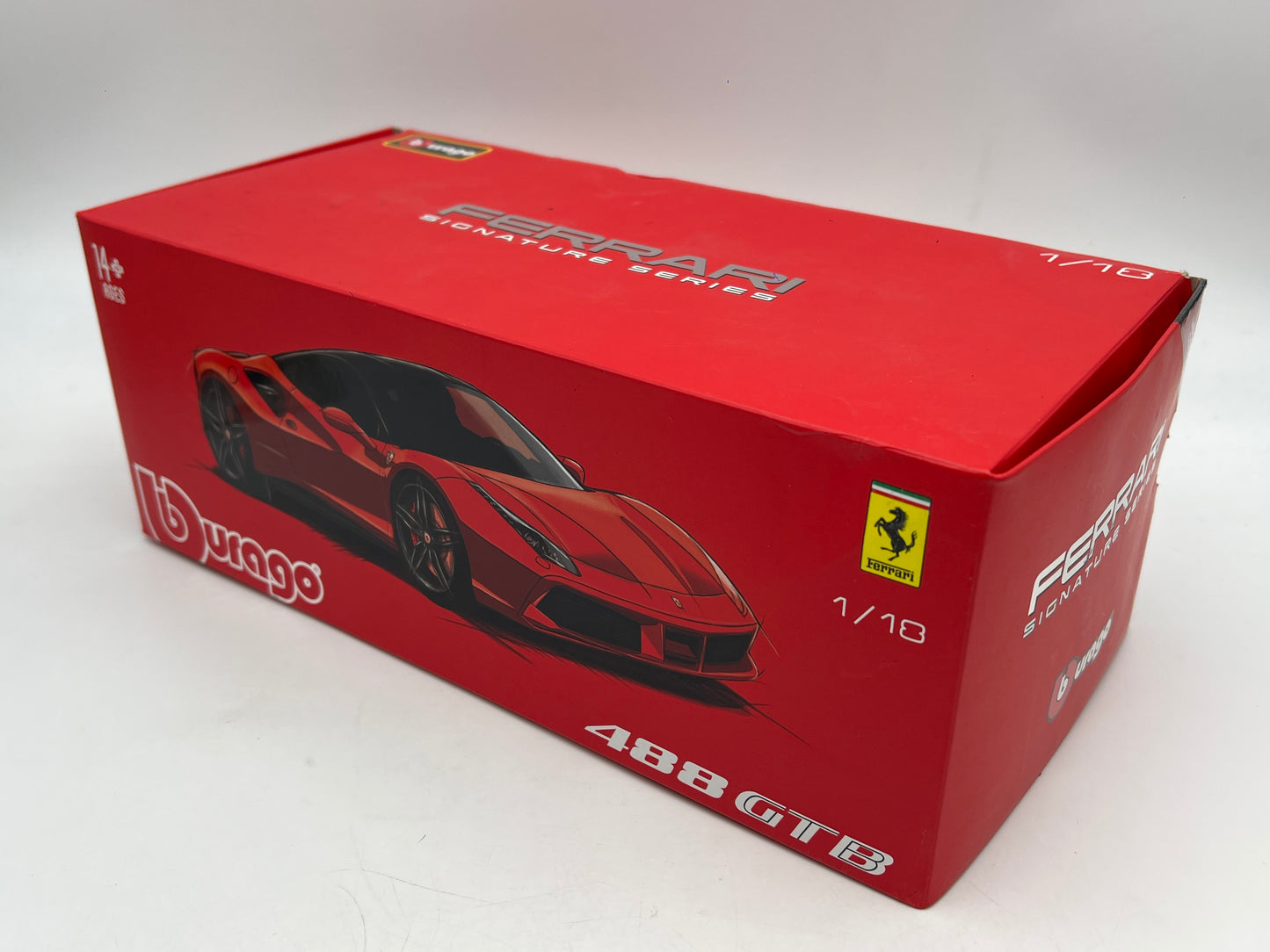 Bburago 1/18 Scale Signature Series Ferrari 488 GTB Red