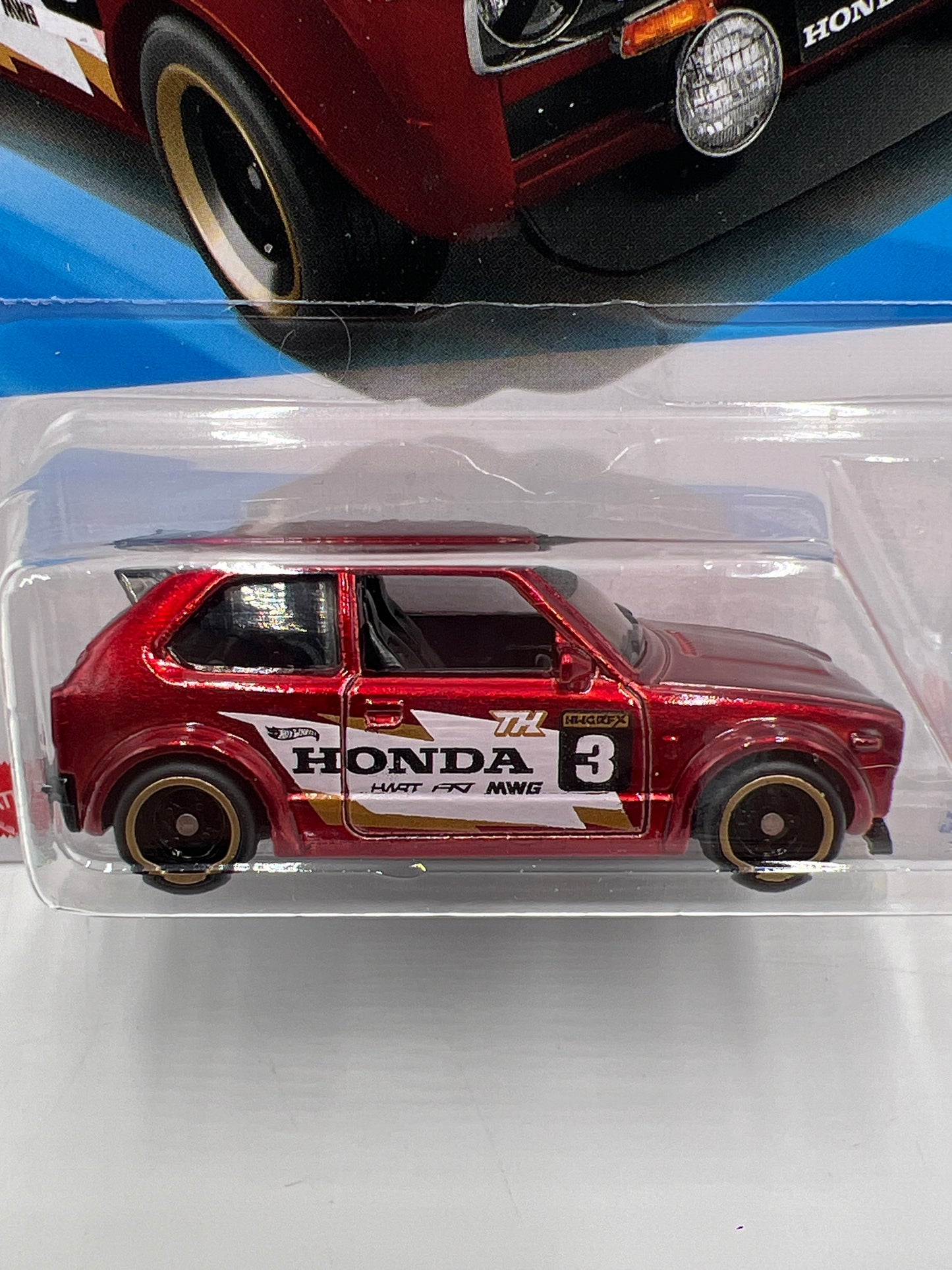 2025 Hot Wheels Factory Sealed Super Treasure Hunt #231 73 Honda Civic Custom Red W/Protector