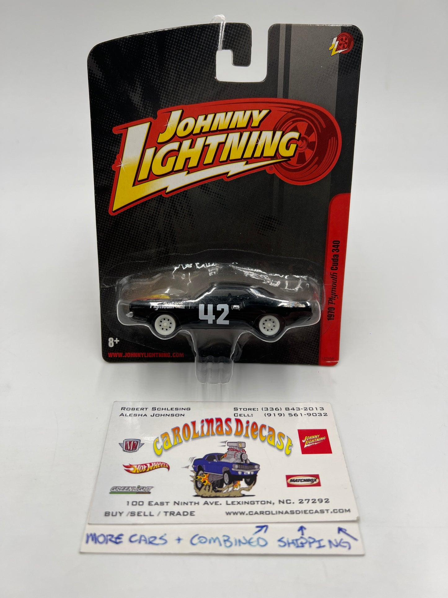 Johnny Lightning 1970 Plymouth Cuda 340 #42 Black 227F