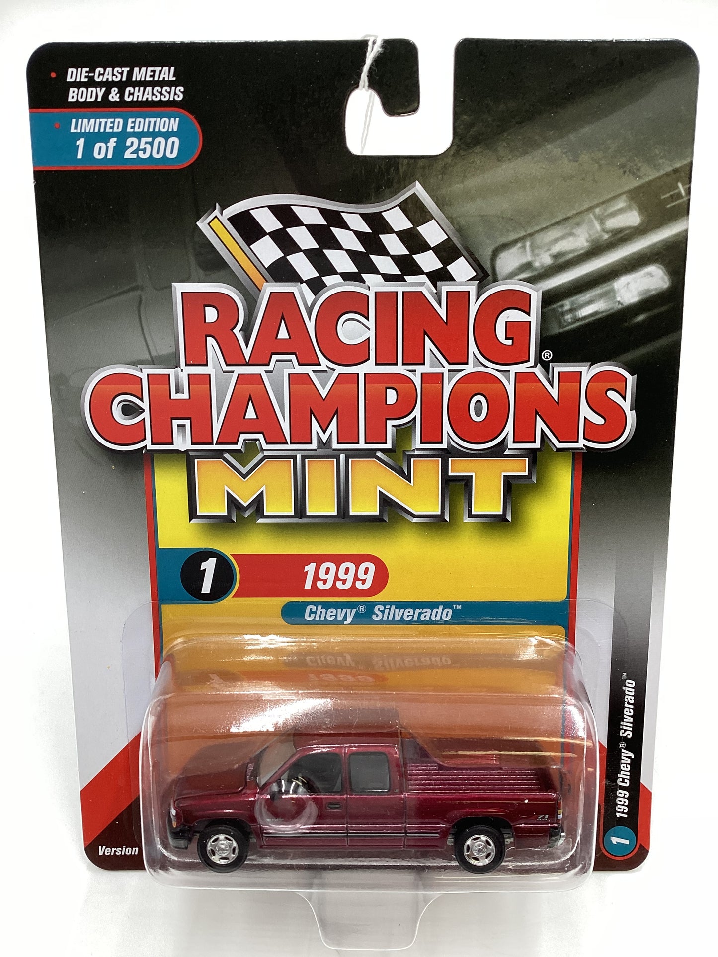 Racing Champions Mint #1 Release 1 Version B 1999 Chevy Silverado Red