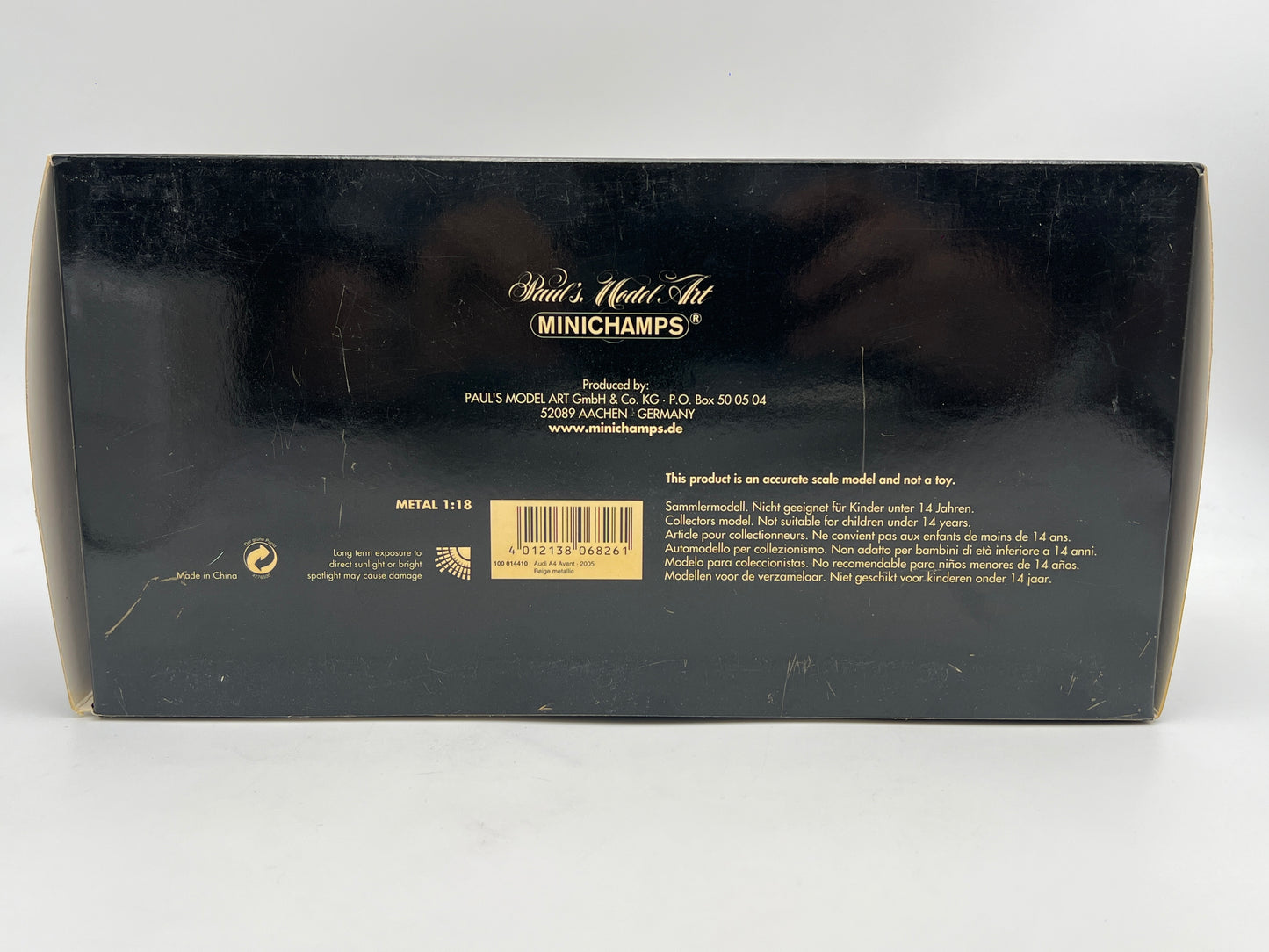 Minichamps 1:18 Scale 2005 Audi A4 Avant Beige Metallic Exceptional Detail W/Box See Desc