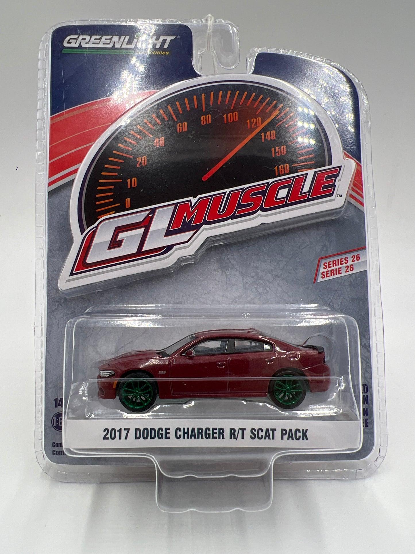 Greenlight GL Muscle Series 26 CHASE 2017 Dodge Charger R/T Scat Pack Red