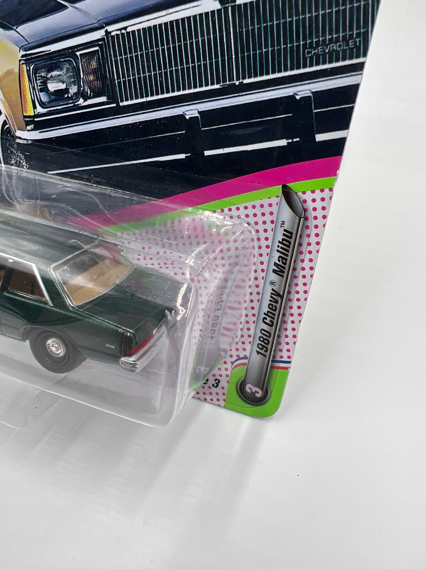 Johnny Lightning 80s Muscle Release 3 Version B 1/2500 1980 Chevy Malibu Green #2