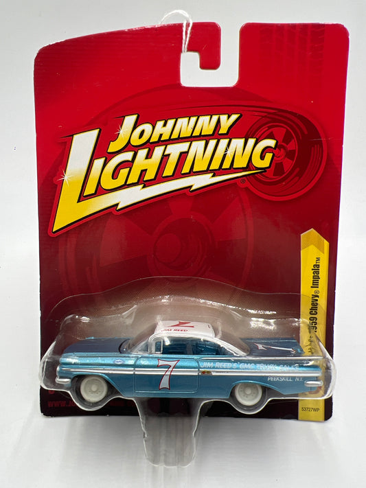 Johnny Lightning Small Card Jim Reeds 1959 Chevy Impala Blue