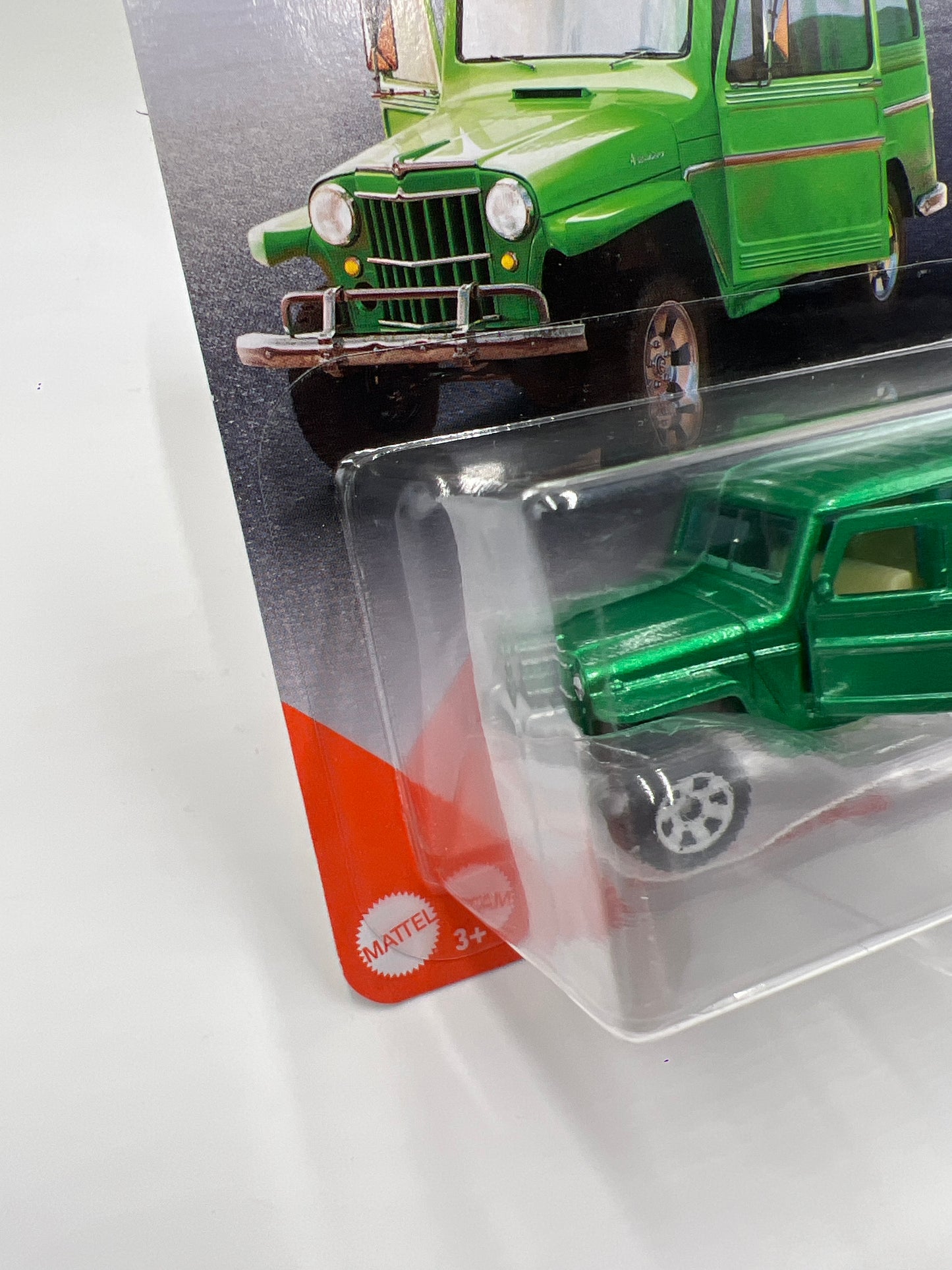 Matchbox Moving Parts 1962 Jeep Willys Wagon Green Card Not Perfect 168P