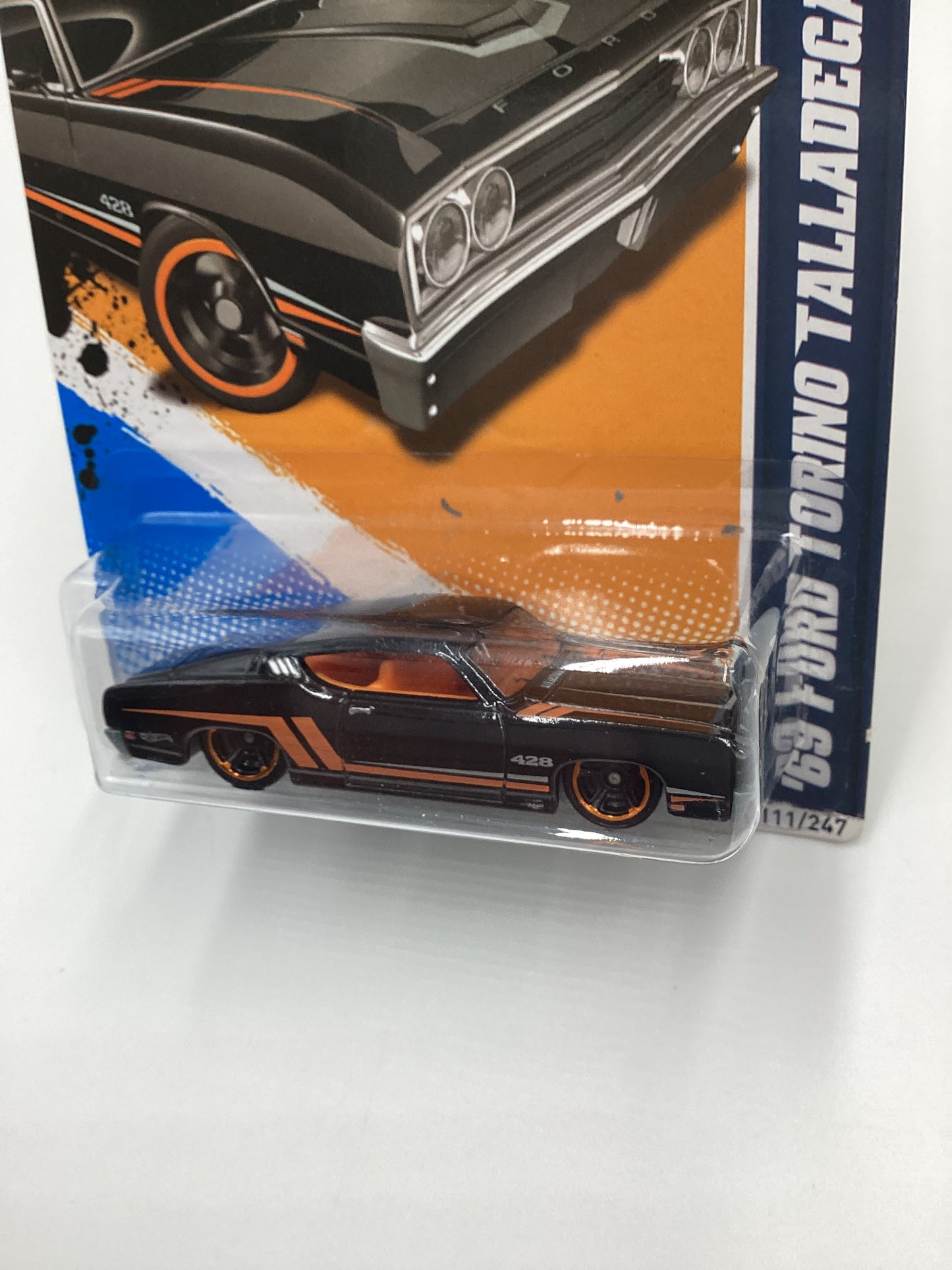 2012 Hot Wheels Ford #111 69 Ford Torino Talledega Black 27C