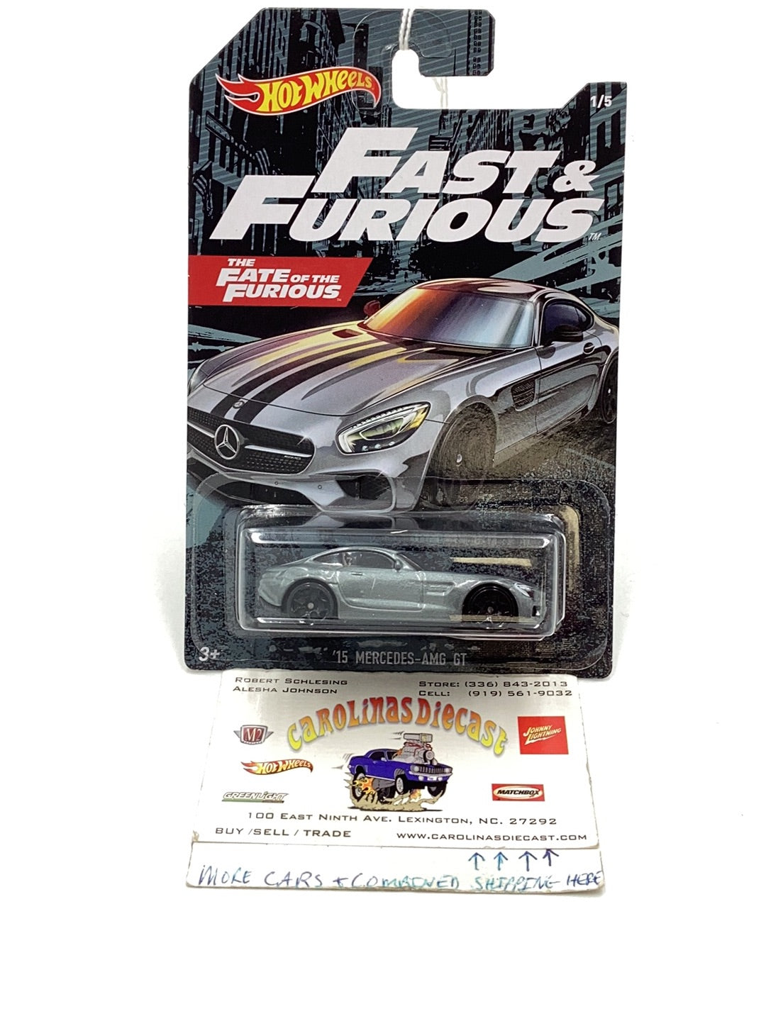 Hot wheels fast and furious 1/5 15 Mercedes AMG GT