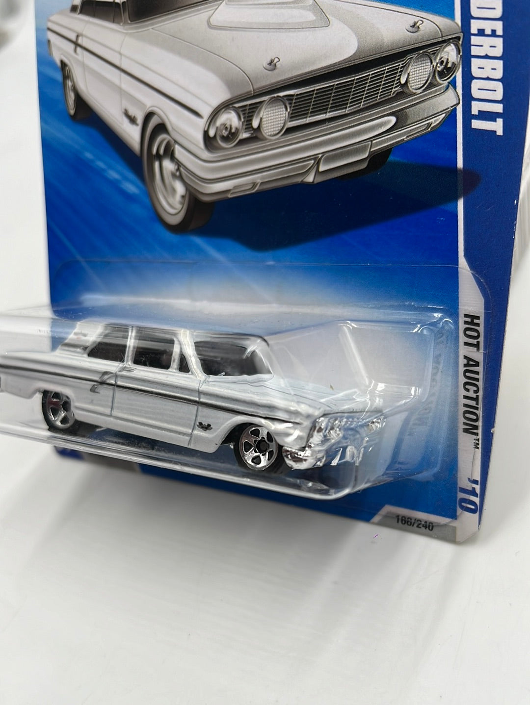 2010 Hot Wheels Hot Auction Ford Thunderbolt White 166/240 23D