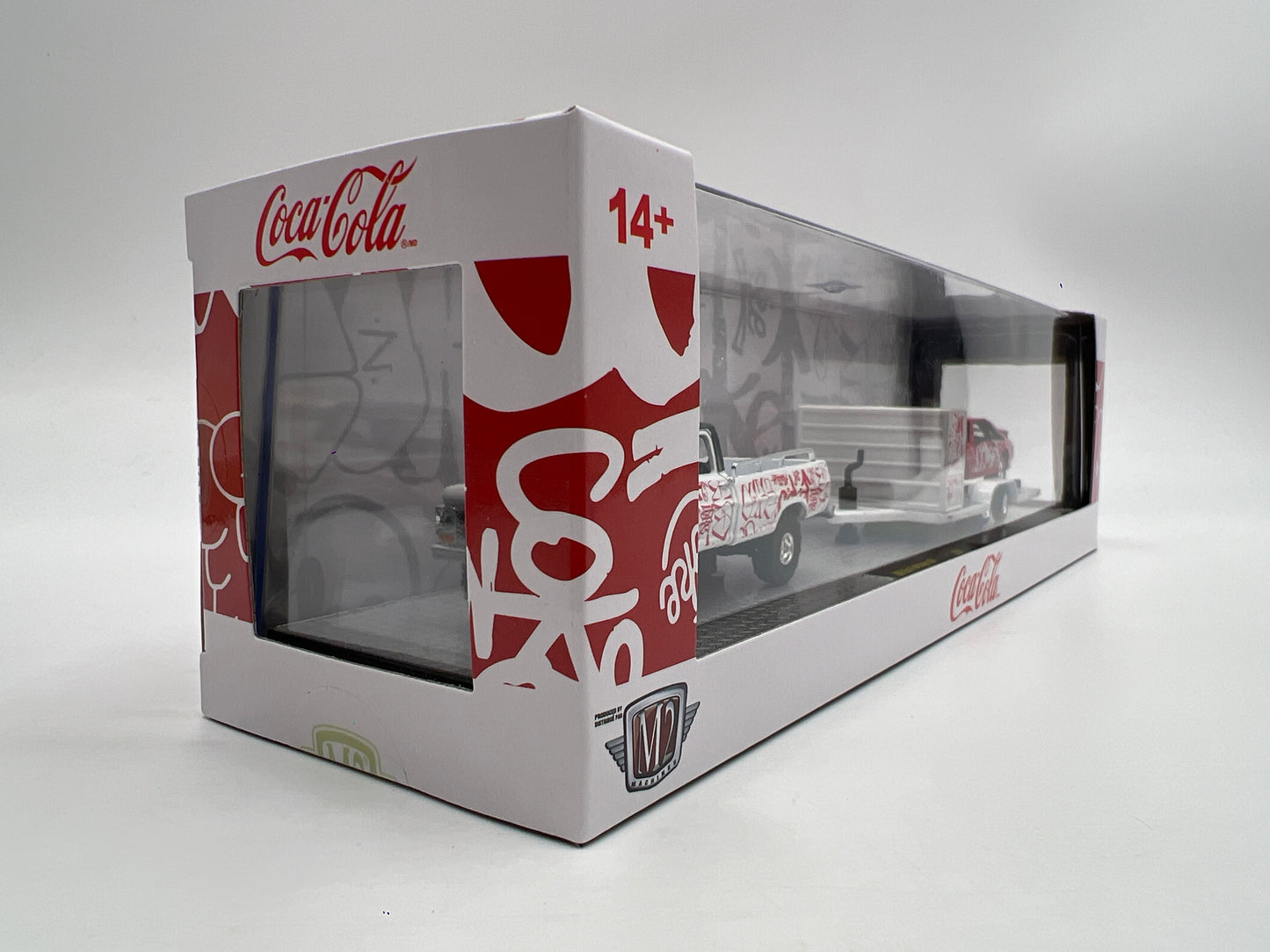 2025 M2 Machines Auto Haulers Coca Cola 1969 Ford F-100 Ranger 4x4 & 1990 Ford Mustang GT TW39