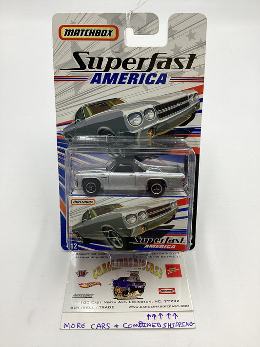 Matchbox Superfast America #12 1970 El Camino Silver 173C