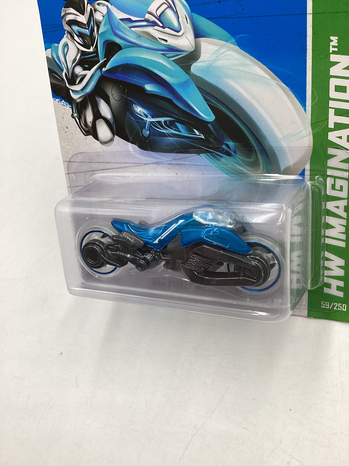 2013 Hot wheels #59 Max Steel Motorcycle Blue 113C