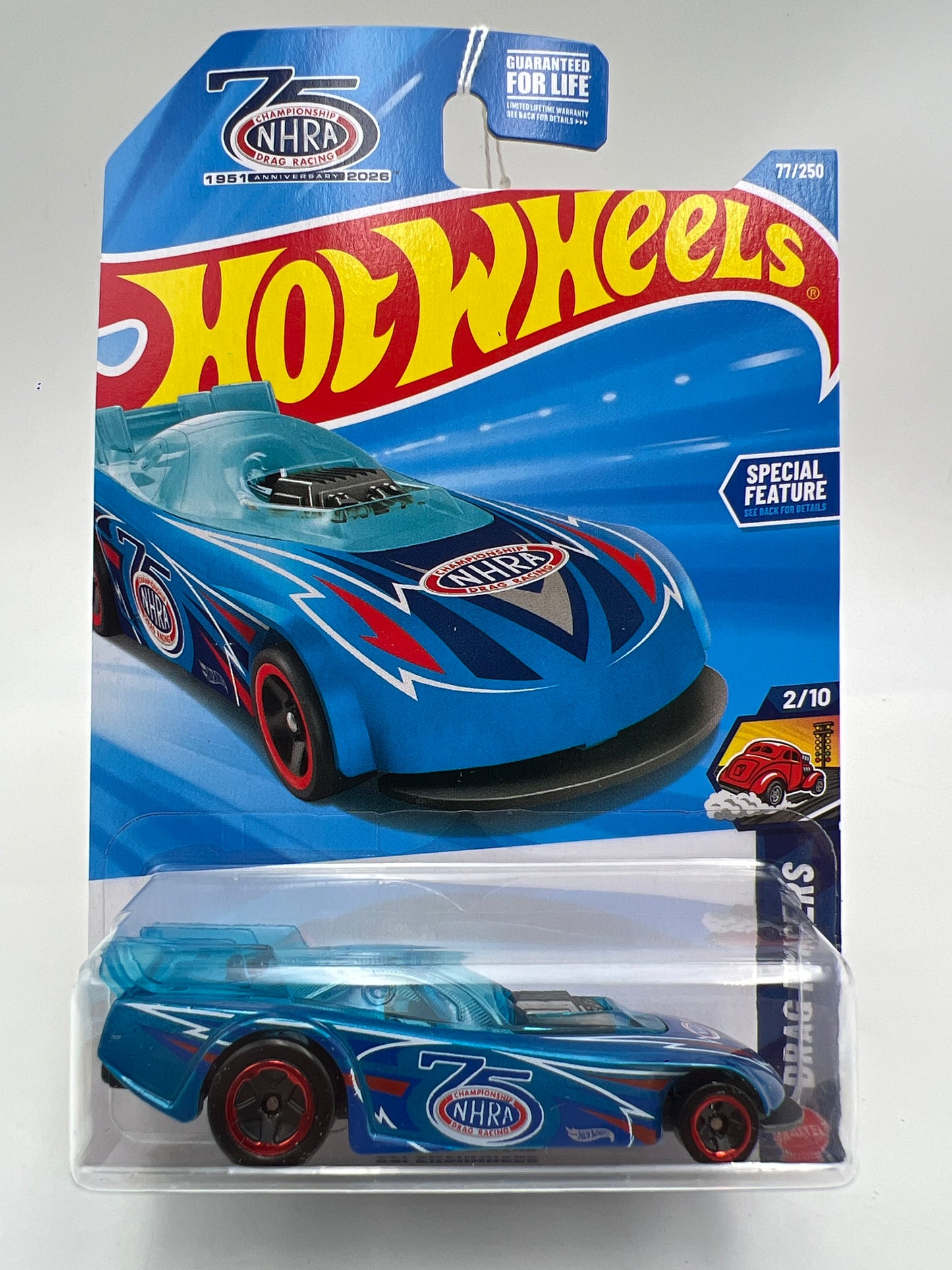 2026 Hot Wheels K Case #77 NHRA 75 Years Supercharged Blue