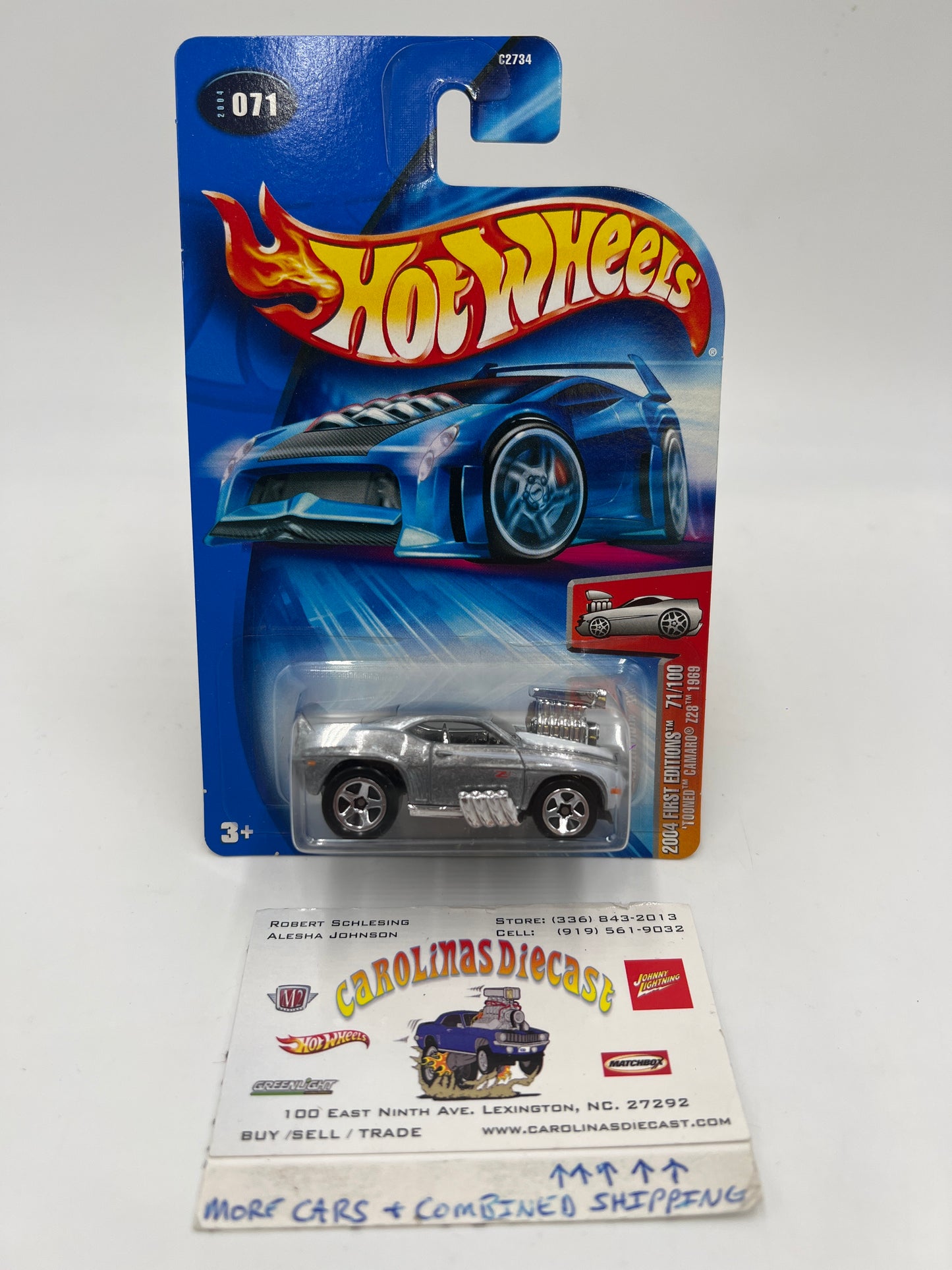 2004 Hot Wheels First Editions Zamac #071 Tooned Camaro Z28 1969 146A