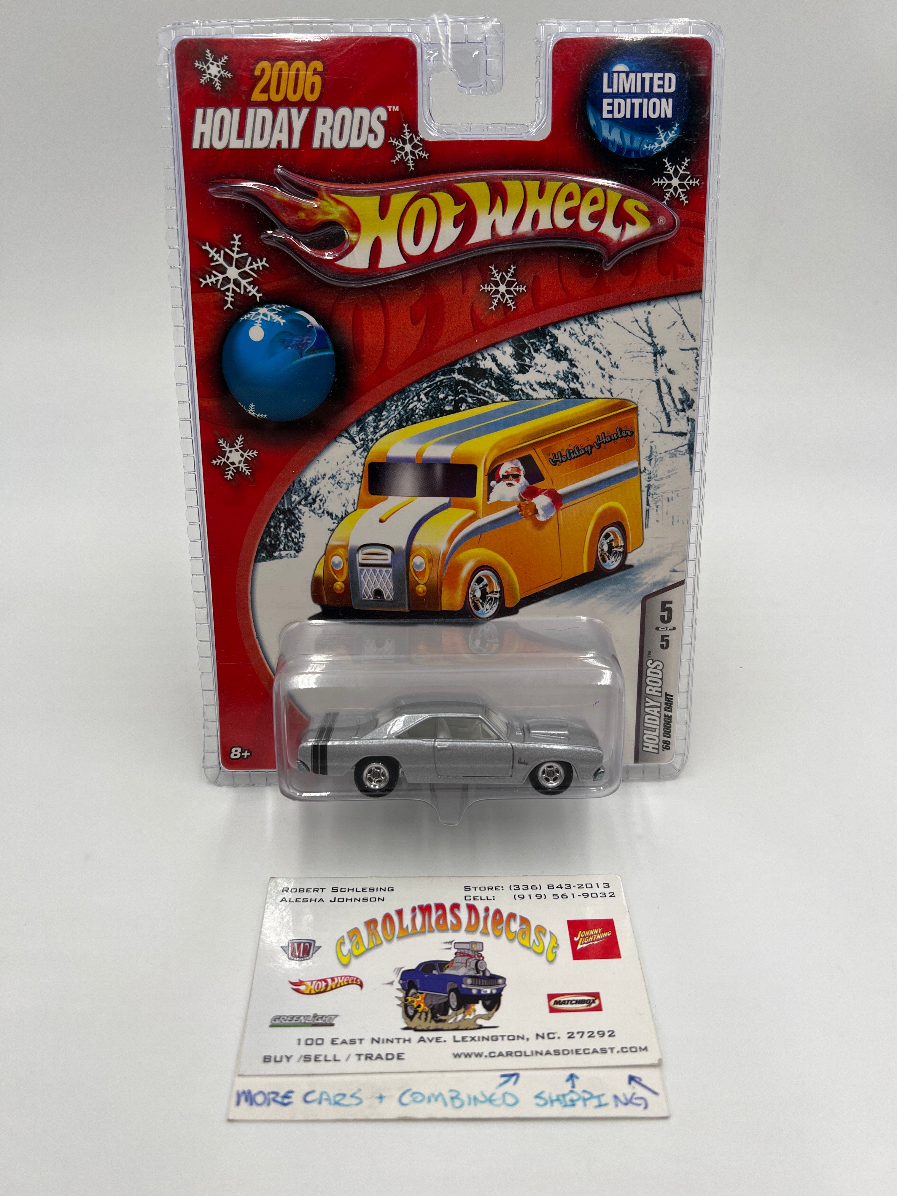 Hot Wheels 2006 Holiday Rods #5 68 Dodge Dart Silver 272i